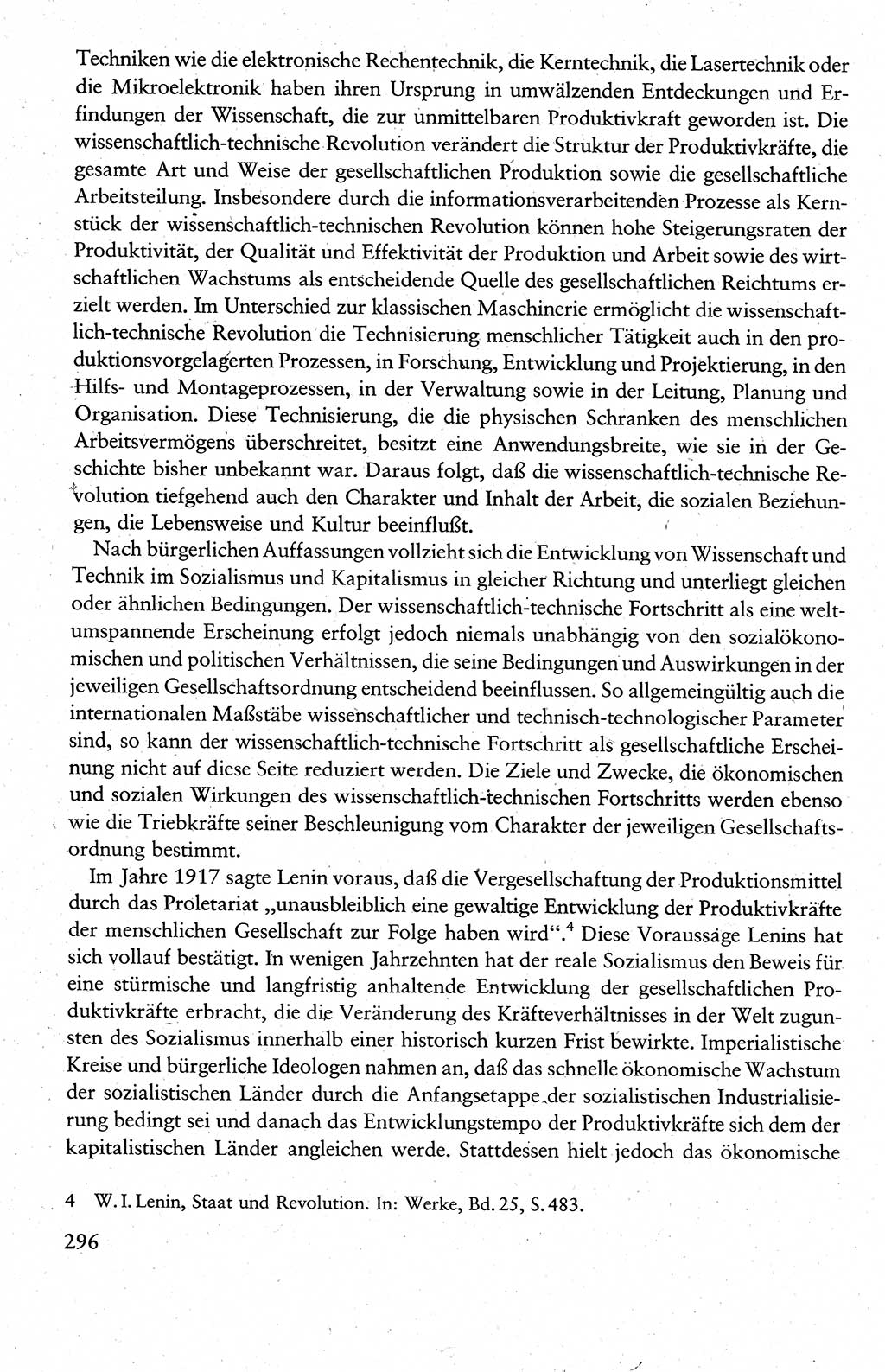 Wissenschaftlicher Kommunismus [Deutsche Demokratische Republik (DDR)], Lehrbuch für das marxistisch-leninistische Grundlagenstudium 1983, Seite 296 (Wiss. Komm. DDR Lb. 1983, S. 296)