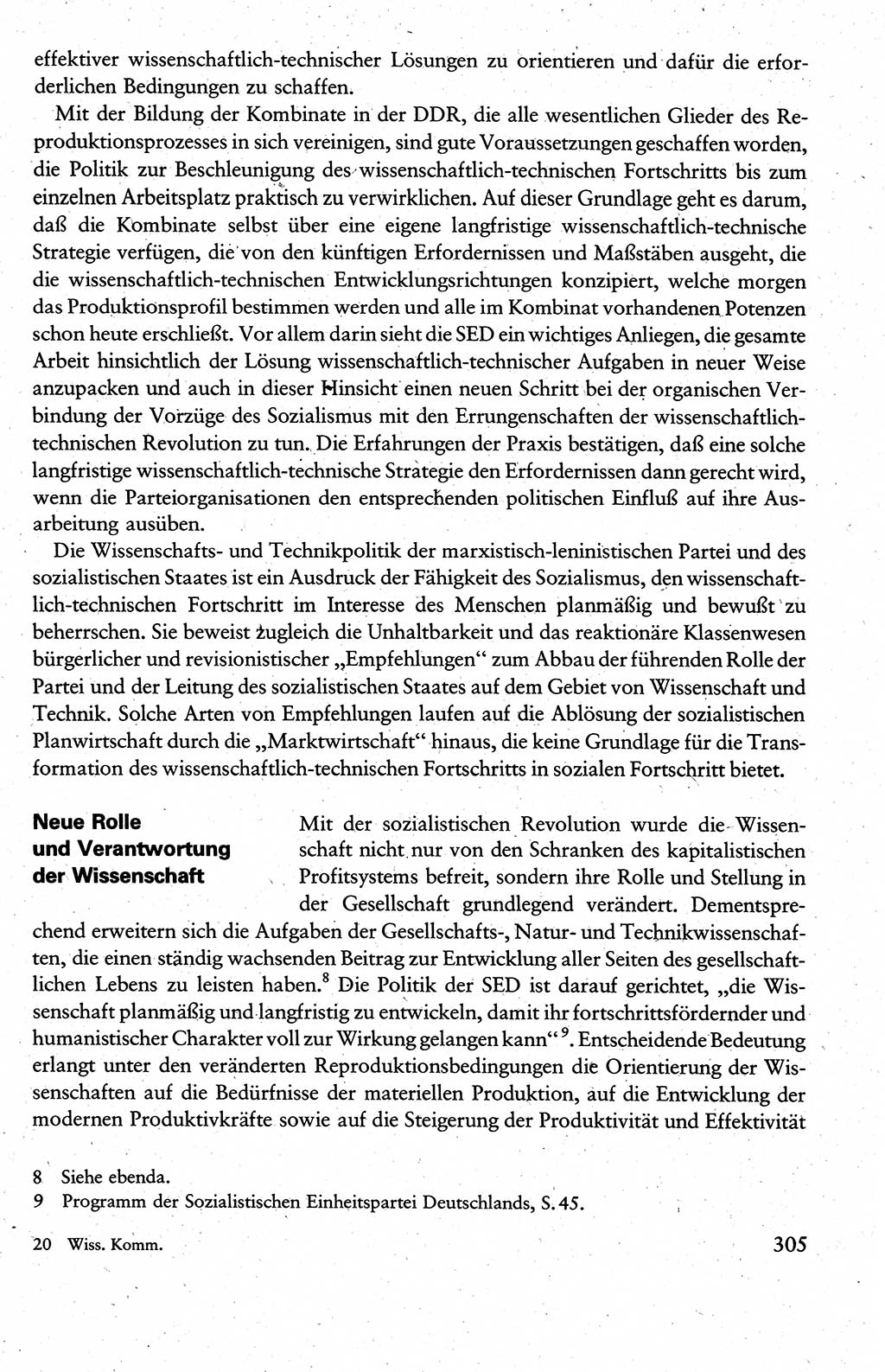 Wissenschaftlicher Kommunismus [Deutsche Demokratische Republik (DDR)], Lehrbuch für das marxistisch-leninistische Grundlagenstudium 1983, Seite 305 (Wiss. Komm. DDR Lb. 1983, S. 305)