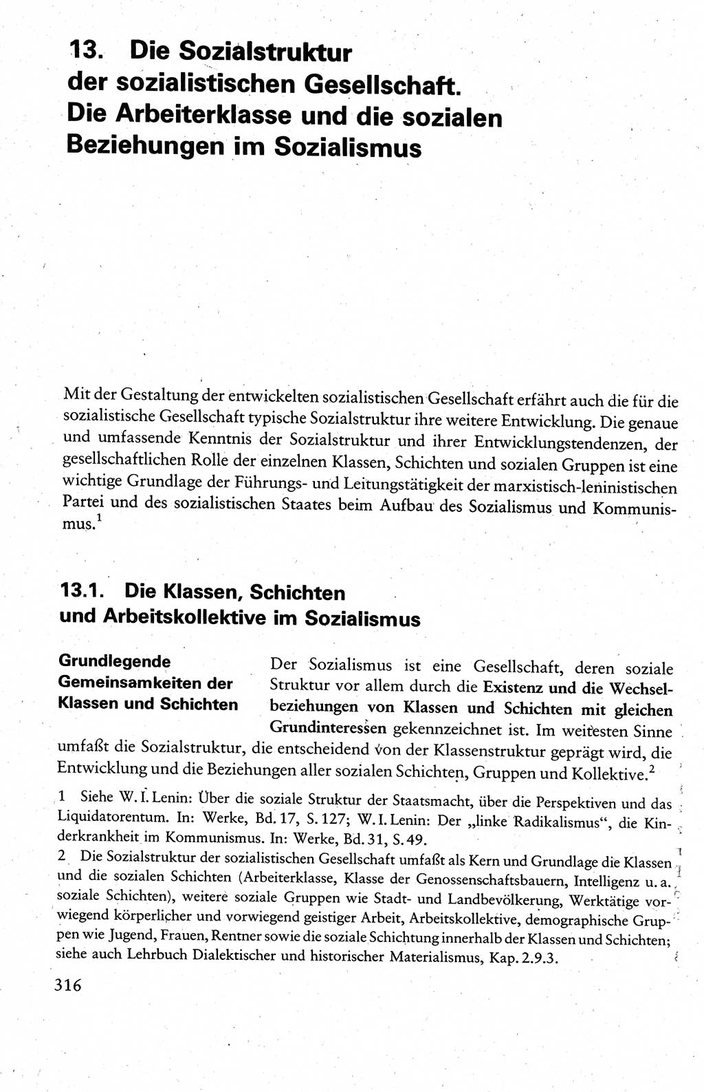 Wissenschaftlicher Kommunismus [Deutsche Demokratische Republik (DDR)], Lehrbuch für das marxistisch-leninistische Grundlagenstudium 1983, Seite 316 (Wiss. Komm. DDR Lb. 1983, S. 316)