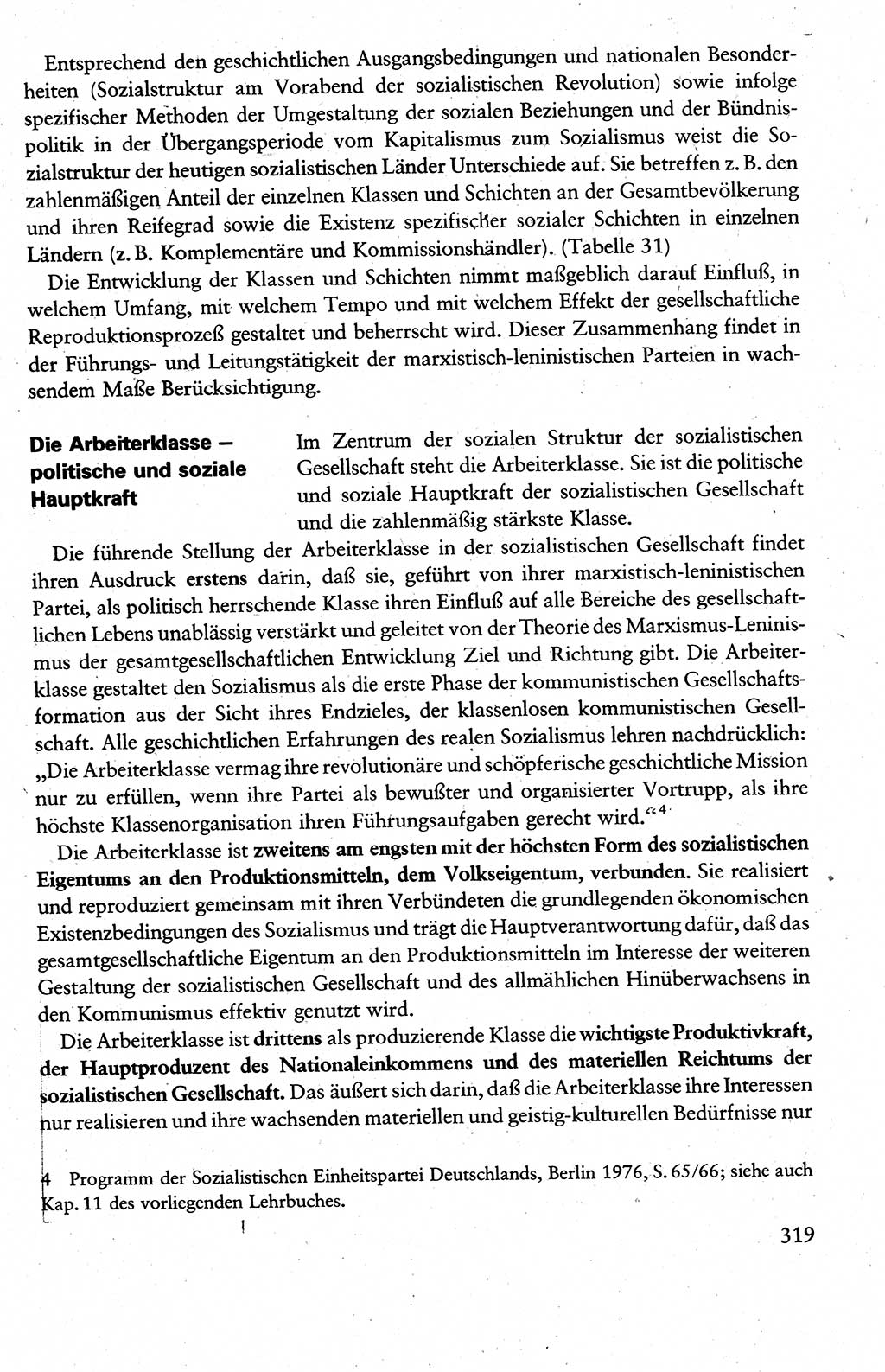 Wissenschaftlicher Kommunismus [Deutsche Demokratische Republik (DDR)], Lehrbuch für das marxistisch-leninistische Grundlagenstudium 1983, Seite 319 (Wiss. Komm. DDR Lb. 1983, S. 319)