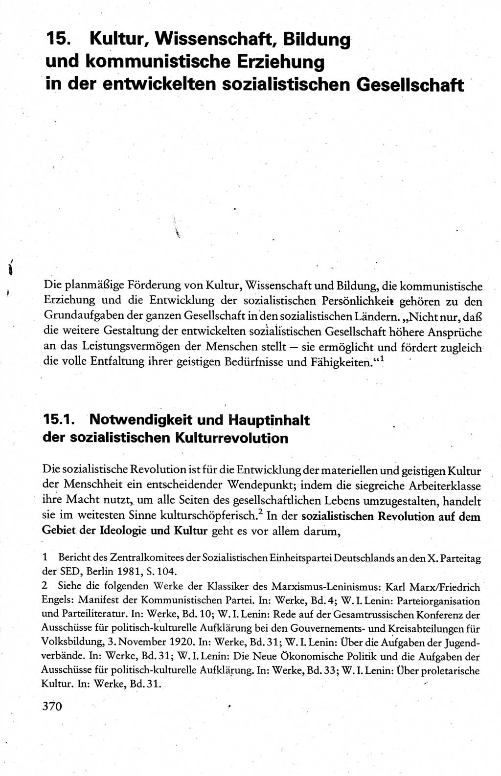 Wissenschaftlicher Kommunismus [Deutsche Demokratische Republik (DDR)], Lehrbuch für das marxistisch-leninistische Grundlagenstudium 1983, Seite 370 (Wiss. Komm. DDR Lb. 1983, S. 370)