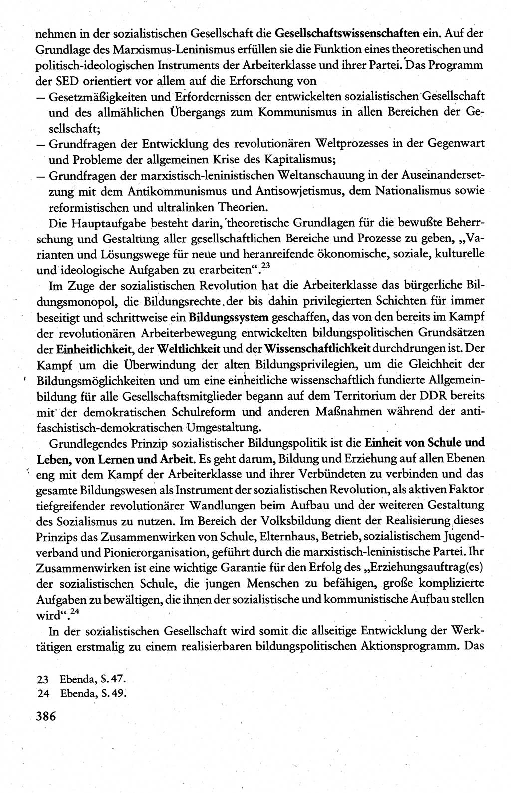 Wissenschaftlicher Kommunismus [Deutsche Demokratische Republik (DDR)], Lehrbuch für das marxistisch-leninistische Grundlagenstudium 1983, Seite 386 (Wiss. Komm. DDR Lb. 1983, S. 386)