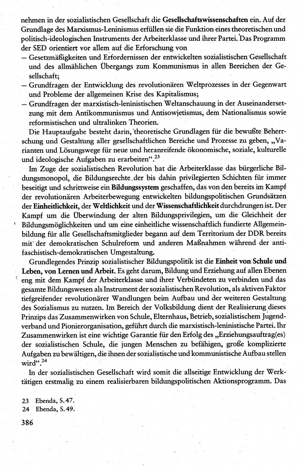 Wissenschaftlicher Kommunismus [Deutsche Demokratische Republik (DDR)], Lehrbuch für das marxistisch-leninistische Grundlagenstudium 1983, Seite 386 (Wiss. Komm. DDR Lb. 1983, S. 386)