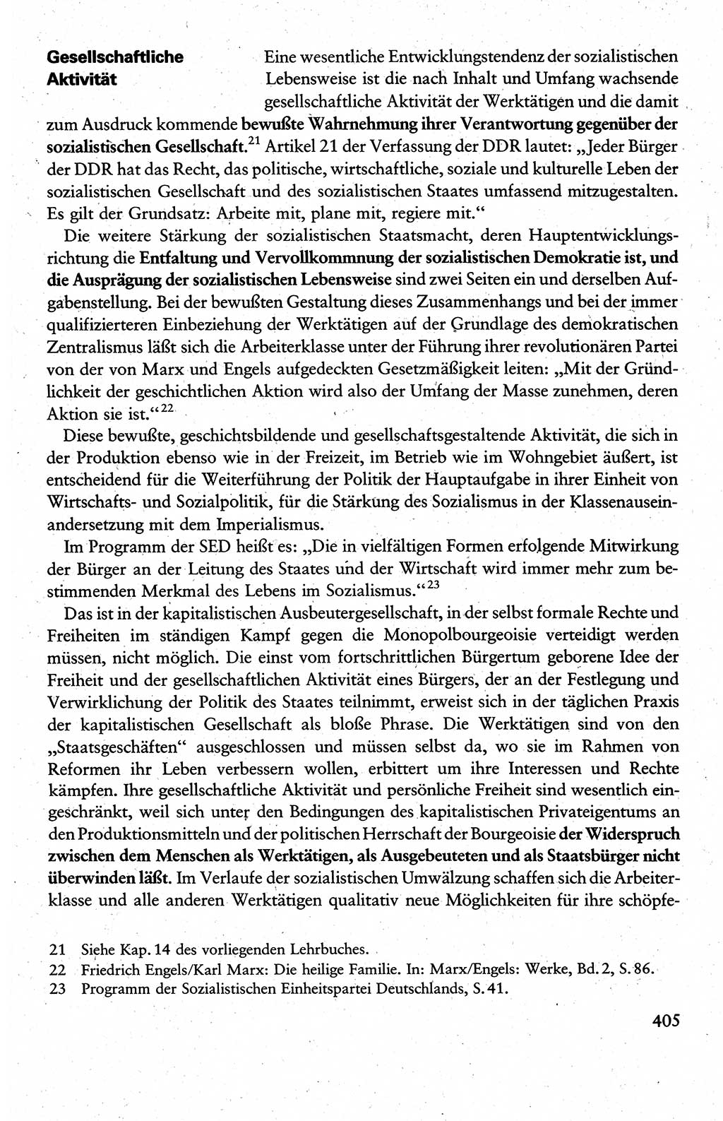 Wissenschaftlicher Kommunismus [Deutsche Demokratische Republik (DDR)], Lehrbuch für das marxistisch-leninistische Grundlagenstudium 1983, Seite 405 (Wiss. Komm. DDR Lb. 1983, S. 405)