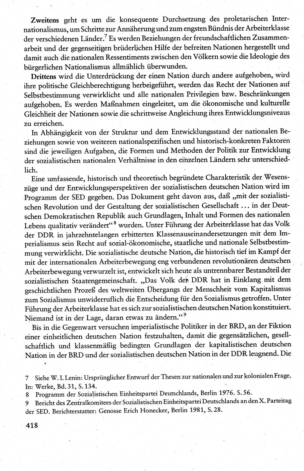 Wissenschaftlicher Kommunismus [Deutsche Demokratische Republik (DDR)], Lehrbuch fÃ¼r das marxistisch-leninistische Grundlagenstudium 1983, Seite 418 (Wiss. Komm. DDR Lb. 1983, S. 418)