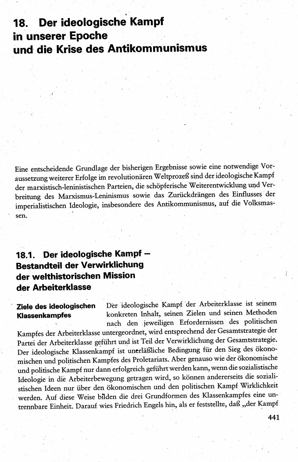 Wissenschaftlicher Kommunismus [Deutsche Demokratische Republik (DDR)], Lehrbuch für das marxistisch-leninistische Grundlagenstudium 1983, Seite 441 (Wiss. Komm. DDR Lb. 1983, S. 441)