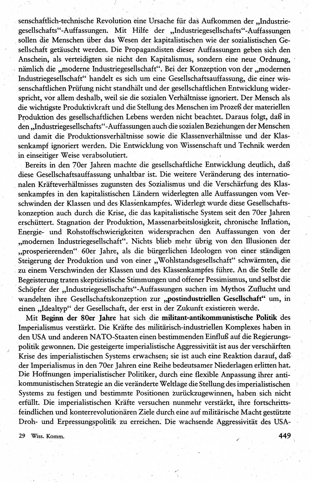 Wissenschaftlicher Kommunismus [Deutsche Demokratische Republik (DDR)], Lehrbuch für das marxistisch-leninistische Grundlagenstudium 1983, Seite 449 (Wiss. Komm. DDR Lb. 1983, S. 449)