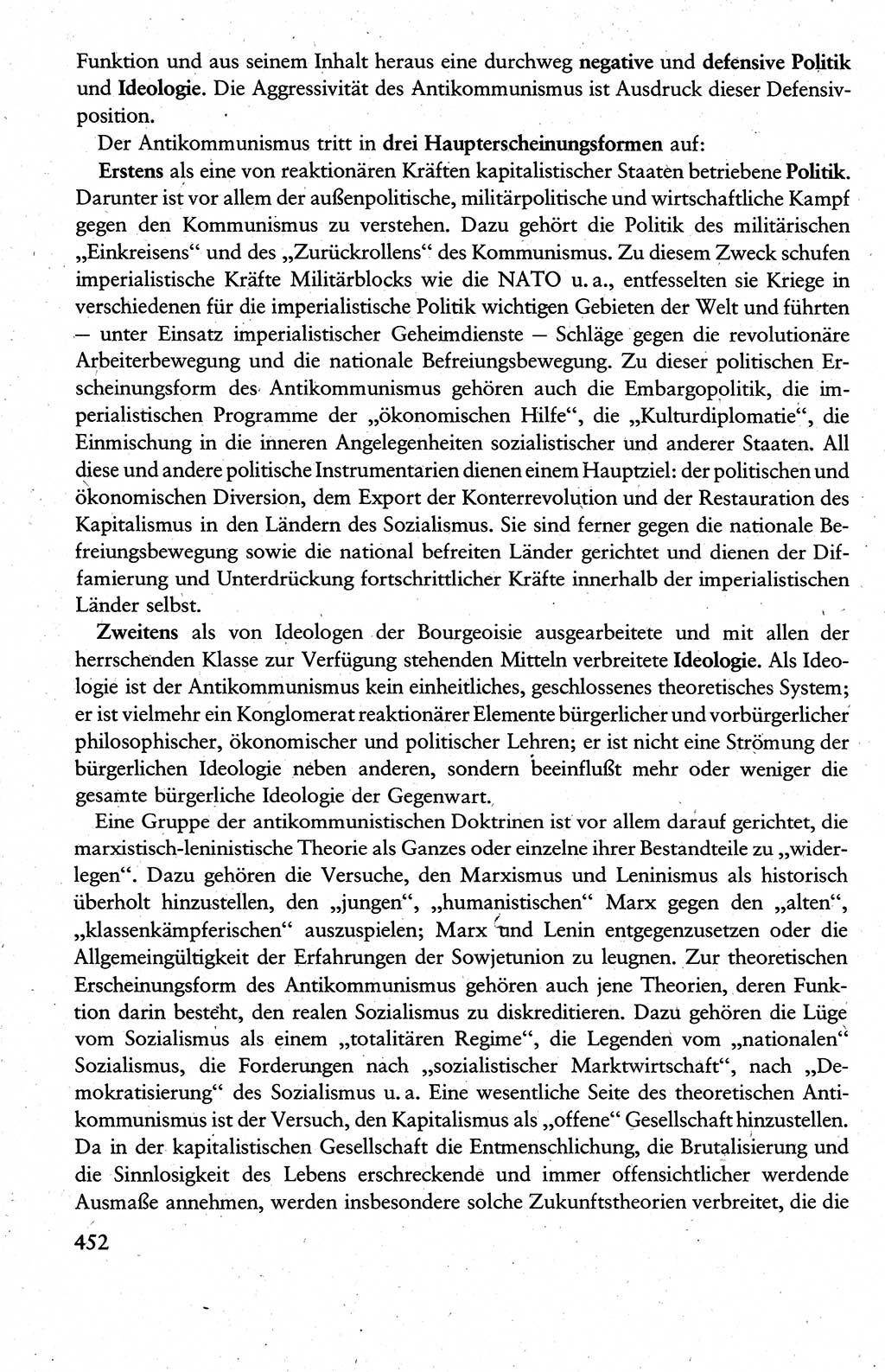 Wissenschaftlicher Kommunismus [Deutsche Demokratische Republik (DDR)], Lehrbuch für das marxistisch-leninistische Grundlagenstudium 1983, Seite 452 (Wiss. Komm. DDR Lb. 1983, S. 452)