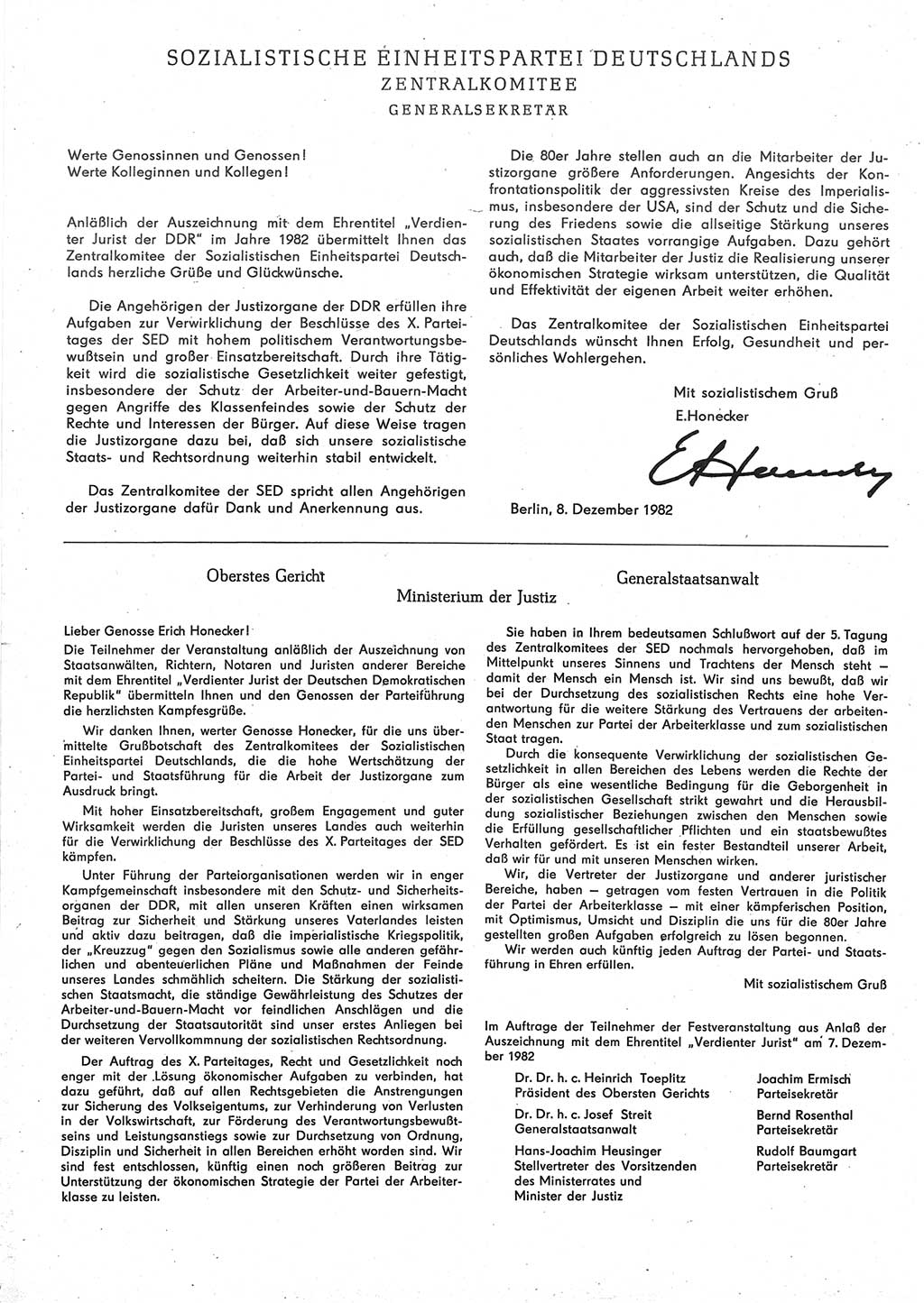 Neue Justiz (NJ), Zeitschrift für sozialistisches Recht und Gesetzlichkeit [Deutsche Demokratische Republik (DDR)], 37. Jahrgang 1983, Seite 2 (NJ DDR 1983, S. 2)