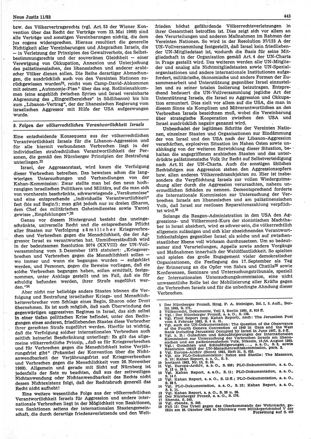 Neue Justiz (NJ), Zeitschrift für sozialistisches Recht und Gesetzlichkeit [Deutsche Demokratische Republik (DDR)], 37. Jahrgang 1983, Seite 443 (NJ DDR 1983, S. 443)