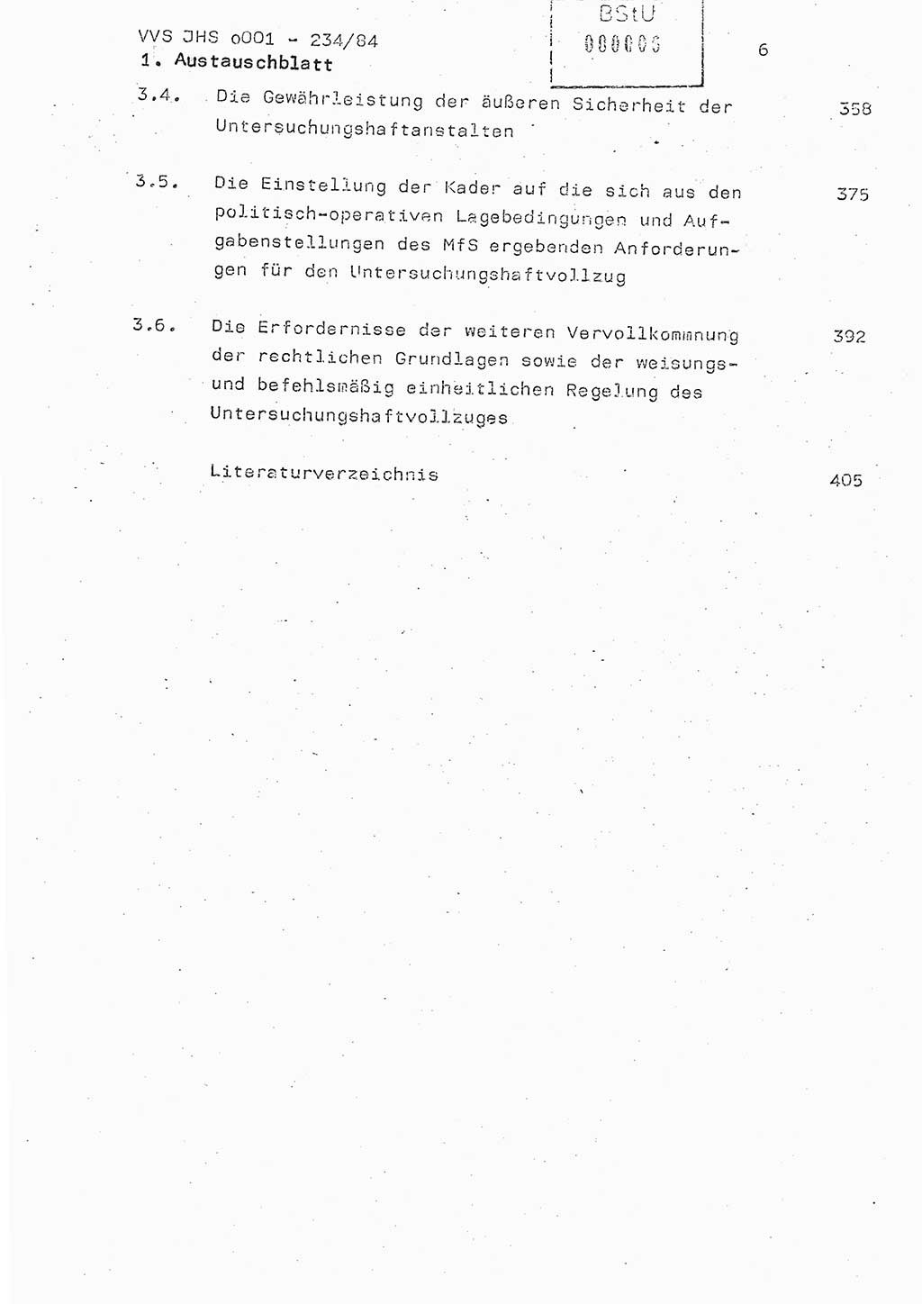 Dissertation Oberst Siegfried Rataizick (Abt. ⅩⅣ), Oberstleutnant Volkmar Heinz (Abt. ⅩⅣ), Oberstleutnant Werner Stein (HA Ⅸ), Hauptmann Heinz Conrad (JHS), Ministerium für Staatssicherheit (MfS) [Deutsche Demokratische Republik (DDR)], Juristische Hochschule (JHS), Vertrauliche Verschlußsache (VVS) o001-234/84, Potsdam 1984, Seite 6 (Diss. MfS DDR JHS VVS o001-234/84 1984, S. 6)