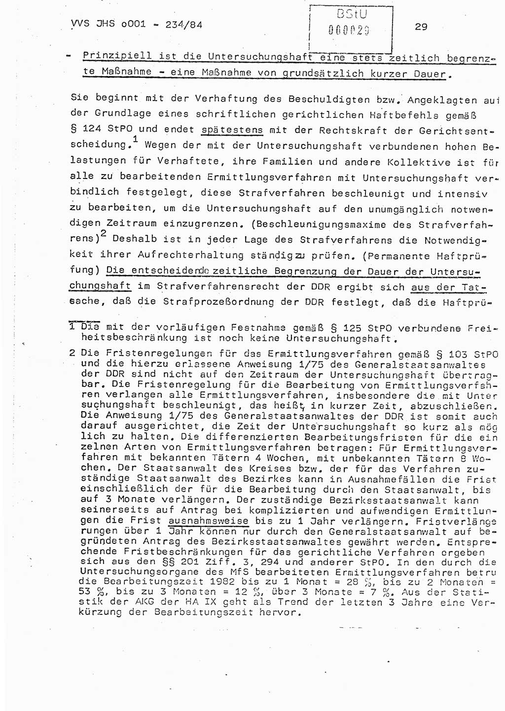 Dissertation Oberst Siegfried Rataizick (Abt. ⅩⅣ), Oberstleutnant Volkmar Heinz (Abt. ⅩⅣ), Oberstleutnant Werner Stein (HA Ⅸ), Hauptmann Heinz Conrad (JHS), Ministerium für Staatssicherheit (MfS) [Deutsche Demokratische Republik (DDR)], Juristische Hochschule (JHS), Vertrauliche Verschlußsache (VVS) o001-234/84, Potsdam 1984, Seite 29 (Diss. MfS DDR JHS VVS o001-234/84 1984, S. 29)
