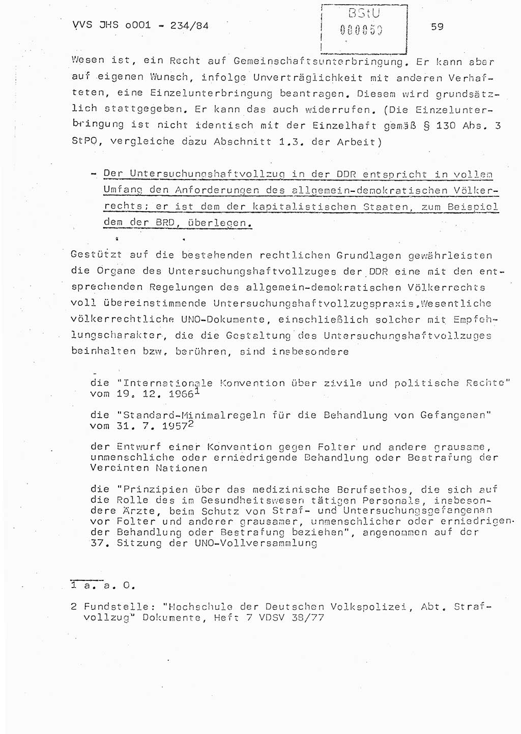 Dissertation Oberst Siegfried Rataizick (Abt. ⅩⅣ), Oberstleutnant Volkmar Heinz (Abt. ⅩⅣ), Oberstleutnant Werner Stein (HA Ⅸ), Hauptmann Heinz Conrad (JHS), Ministerium für Staatssicherheit (MfS) [Deutsche Demokratische Republik (DDR)], Juristische Hochschule (JHS), Vertrauliche Verschlußsache (VVS) o001-234/84, Potsdam 1984, Seite 59 (Diss. MfS DDR JHS VVS o001-234/84 1984, S. 59)