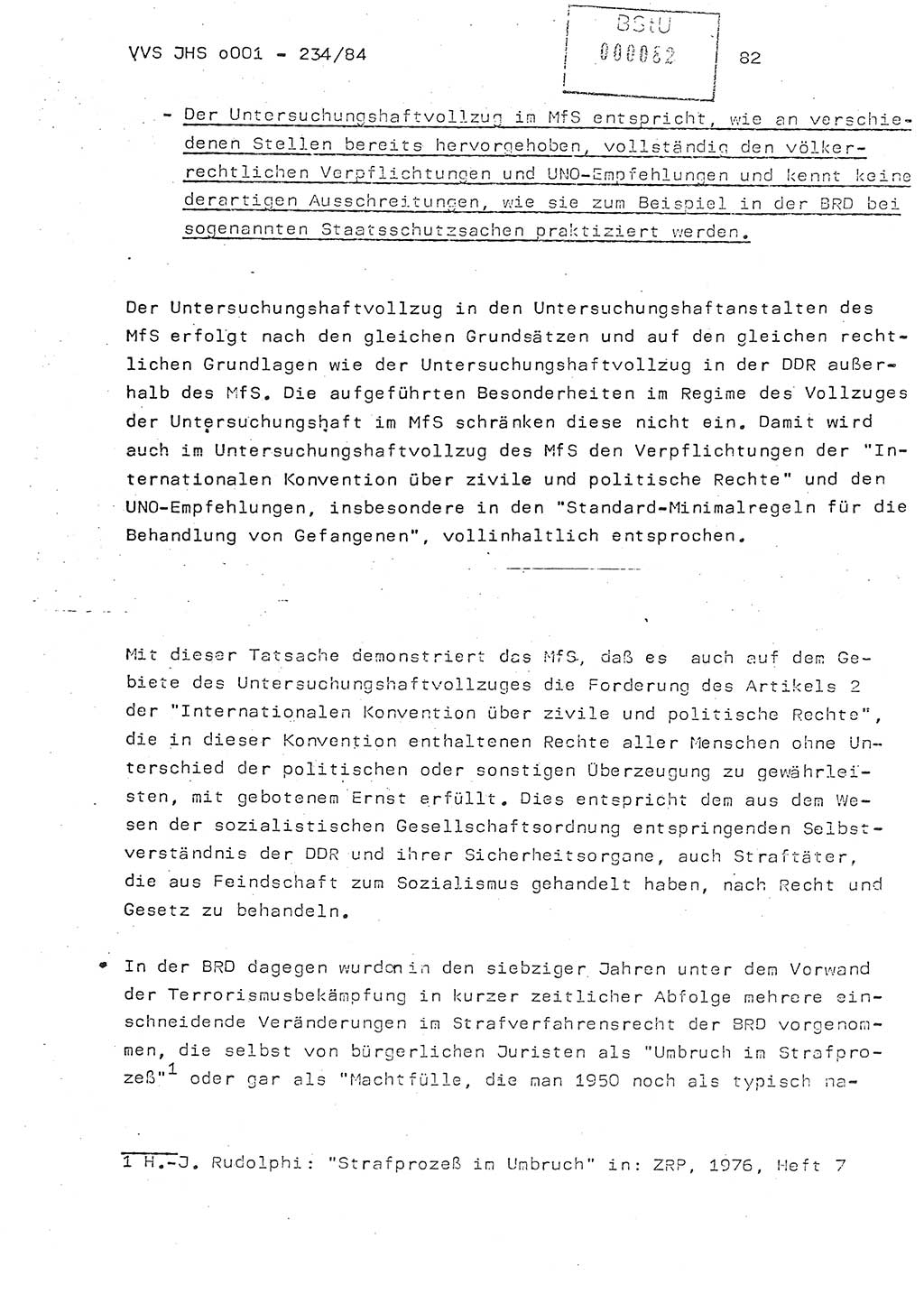 Dissertation Oberst Siegfried Rataizick (Abt. ⅩⅣ), Oberstleutnant Volkmar Heinz (Abt. ⅩⅣ), Oberstleutnant Werner Stein (HA Ⅸ), Hauptmann Heinz Conrad (JHS), Ministerium für Staatssicherheit (MfS) [Deutsche Demokratische Republik (DDR)], Juristische Hochschule (JHS), Vertrauliche Verschlußsache (VVS) o001-234/84, Potsdam 1984, Seite 82 (Diss. MfS DDR JHS VVS o001-234/84 1984, S. 82)