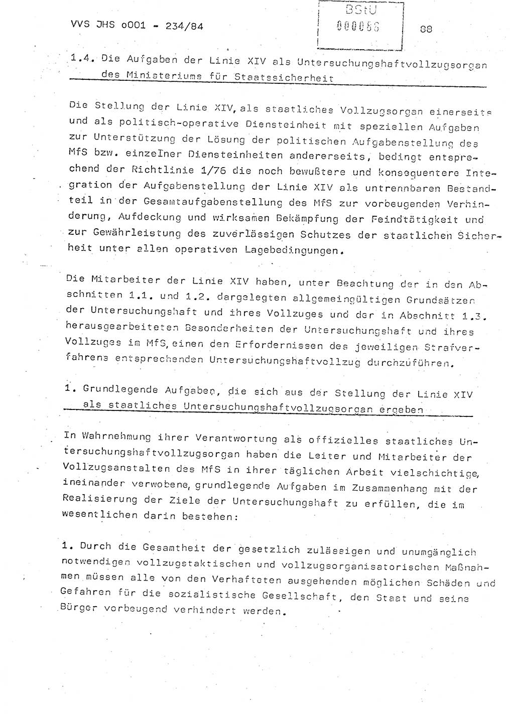 Dissertation Oberst Siegfried Rataizick (Abt. ⅩⅣ), Oberstleutnant Volkmar Heinz (Abt. ⅩⅣ), Oberstleutnant Werner Stein (HA Ⅸ), Hauptmann Heinz Conrad (JHS), Ministerium für Staatssicherheit (MfS) [Deutsche Demokratische Republik (DDR)], Juristische Hochschule (JHS), Vertrauliche Verschlußsache (VVS) o001-234/84, Potsdam 1984, Seite 88 (Diss. MfS DDR JHS VVS o001-234/84 1984, S. 88)