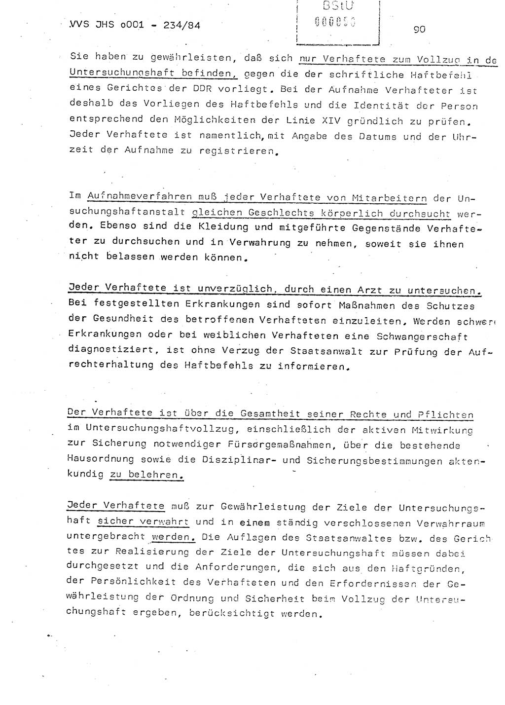Dissertation Oberst Siegfried Rataizick (Abt. ⅩⅣ), Oberstleutnant Volkmar Heinz (Abt. ⅩⅣ), Oberstleutnant Werner Stein (HA Ⅸ), Hauptmann Heinz Conrad (JHS), Ministerium für Staatssicherheit (MfS) [Deutsche Demokratische Republik (DDR)], Juristische Hochschule (JHS), Vertrauliche Verschlußsache (VVS) o001-234/84, Potsdam 1984, Seite 90 (Diss. MfS DDR JHS VVS o001-234/84 1984, S. 90)