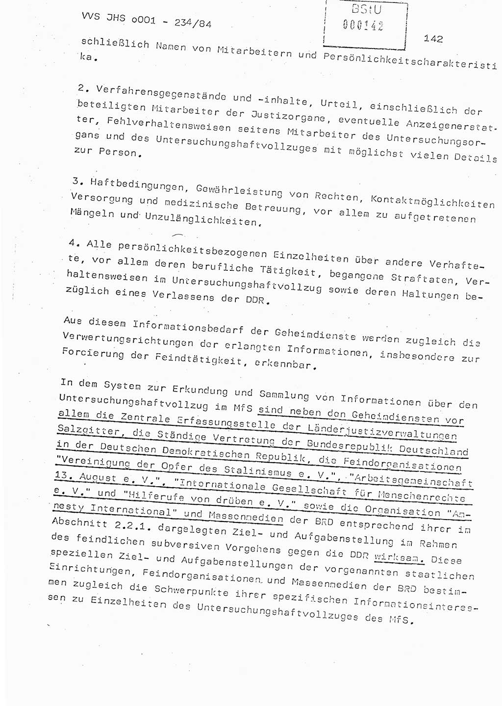 Dissertation Oberst Siegfried Rataizick (Abt. ⅩⅣ), Oberstleutnant Volkmar Heinz (Abt. ⅩⅣ), Oberstleutnant Werner Stein (HA Ⅸ), Hauptmann Heinz Conrad (JHS), Ministerium für Staatssicherheit (MfS) [Deutsche Demokratische Republik (DDR)], Juristische Hochschule (JHS), Vertrauliche Verschlußsache (VVS) o001-234/84, Potsdam 1984, Seite 142 (Diss. MfS DDR JHS VVS o001-234/84 1984, S. 142)