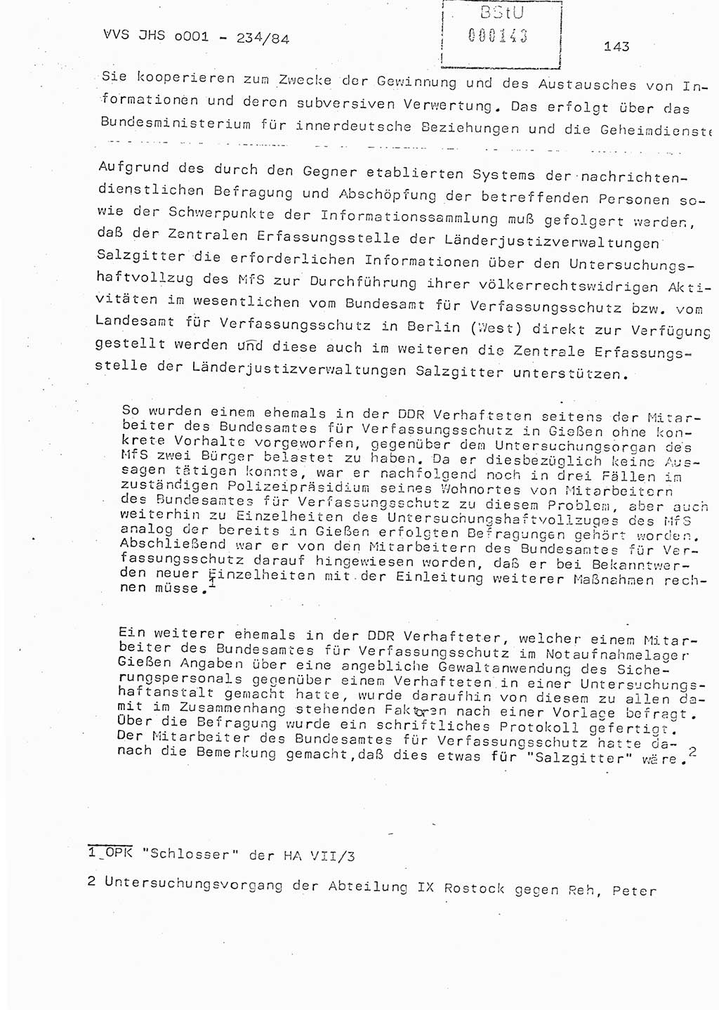 Dissertation Oberst Siegfried Rataizick (Abt. ⅩⅣ), Oberstleutnant Volkmar Heinz (Abt. ⅩⅣ), Oberstleutnant Werner Stein (HA Ⅸ), Hauptmann Heinz Conrad (JHS), Ministerium für Staatssicherheit (MfS) [Deutsche Demokratische Republik (DDR)], Juristische Hochschule (JHS), Vertrauliche Verschlußsache (VVS) o001-234/84, Potsdam 1984, Seite 143 (Diss. MfS DDR JHS VVS o001-234/84 1984, S. 143)