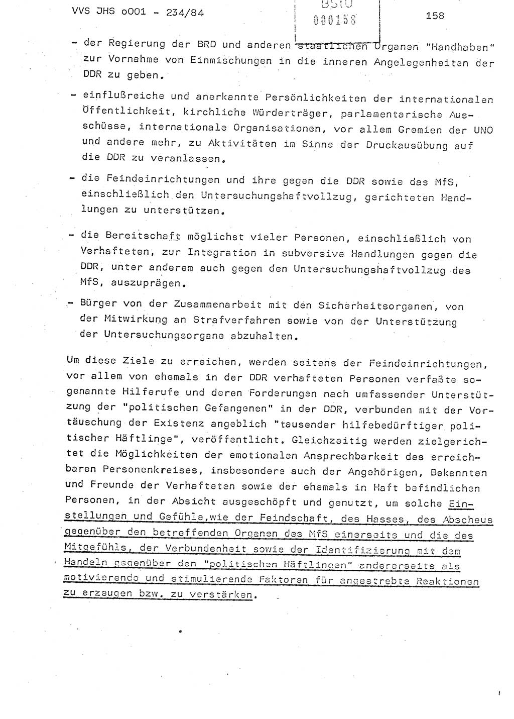 Dissertation Oberst Siegfried Rataizick (Abt. ⅩⅣ), Oberstleutnant Volkmar Heinz (Abt. ⅩⅣ), Oberstleutnant Werner Stein (HA Ⅸ), Hauptmann Heinz Conrad (JHS), Ministerium für Staatssicherheit (MfS) [Deutsche Demokratische Republik (DDR)], Juristische Hochschule (JHS), Vertrauliche Verschlußsache (VVS) o001-234/84, Potsdam 1984, Seite 158 (Diss. MfS DDR JHS VVS o001-234/84 1984, S. 158)