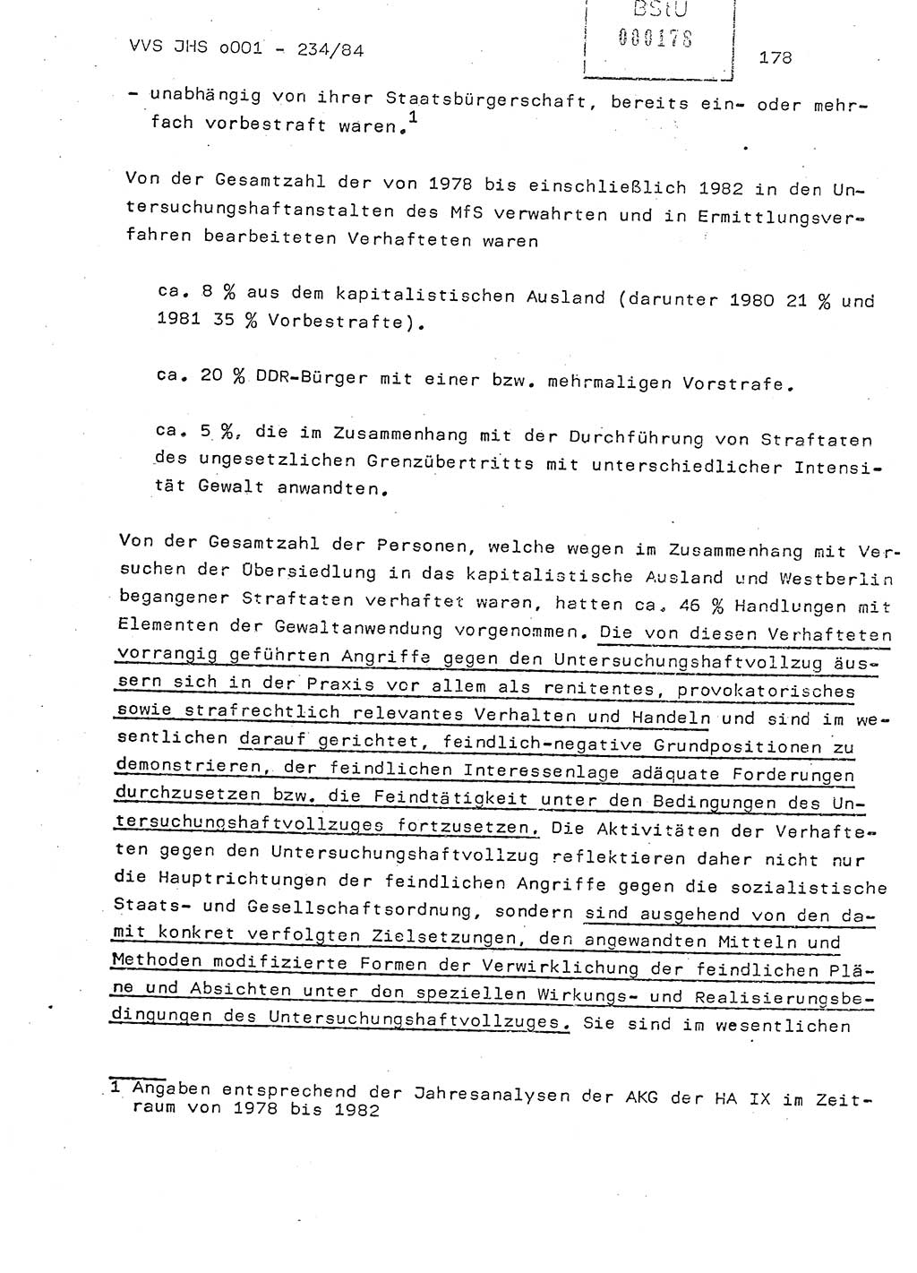 Dissertation Oberst Siegfried Rataizick (Abt. ⅩⅣ), Oberstleutnant Volkmar Heinz (Abt. ⅩⅣ), Oberstleutnant Werner Stein (HA Ⅸ), Hauptmann Heinz Conrad (JHS), Ministerium für Staatssicherheit (MfS) [Deutsche Demokratische Republik (DDR)], Juristische Hochschule (JHS), Vertrauliche Verschlußsache (VVS) o001-234/84, Potsdam 1984, Seite 178 (Diss. MfS DDR JHS VVS o001-234/84 1984, S. 178)