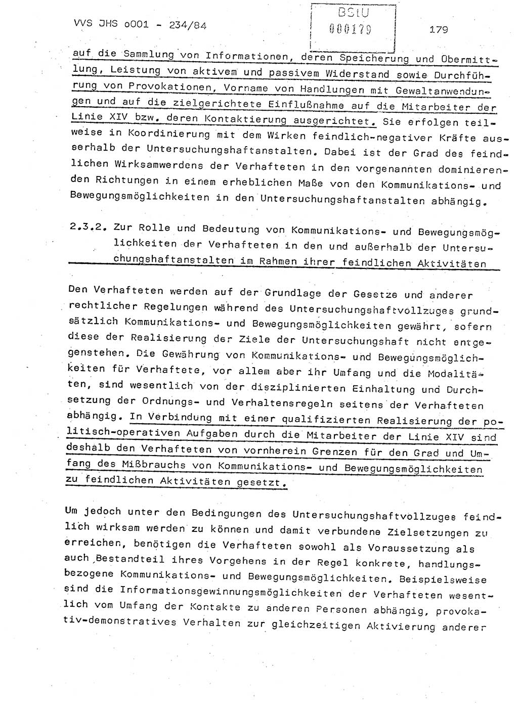 Dissertation Oberst Siegfried Rataizick (Abt. ⅩⅣ), Oberstleutnant Volkmar Heinz (Abt. ⅩⅣ), Oberstleutnant Werner Stein (HA Ⅸ), Hauptmann Heinz Conrad (JHS), Ministerium für Staatssicherheit (MfS) [Deutsche Demokratische Republik (DDR)], Juristische Hochschule (JHS), Vertrauliche Verschlußsache (VVS) o001-234/84, Potsdam 1984, Seite 179 (Diss. MfS DDR JHS VVS o001-234/84 1984, S. 179)