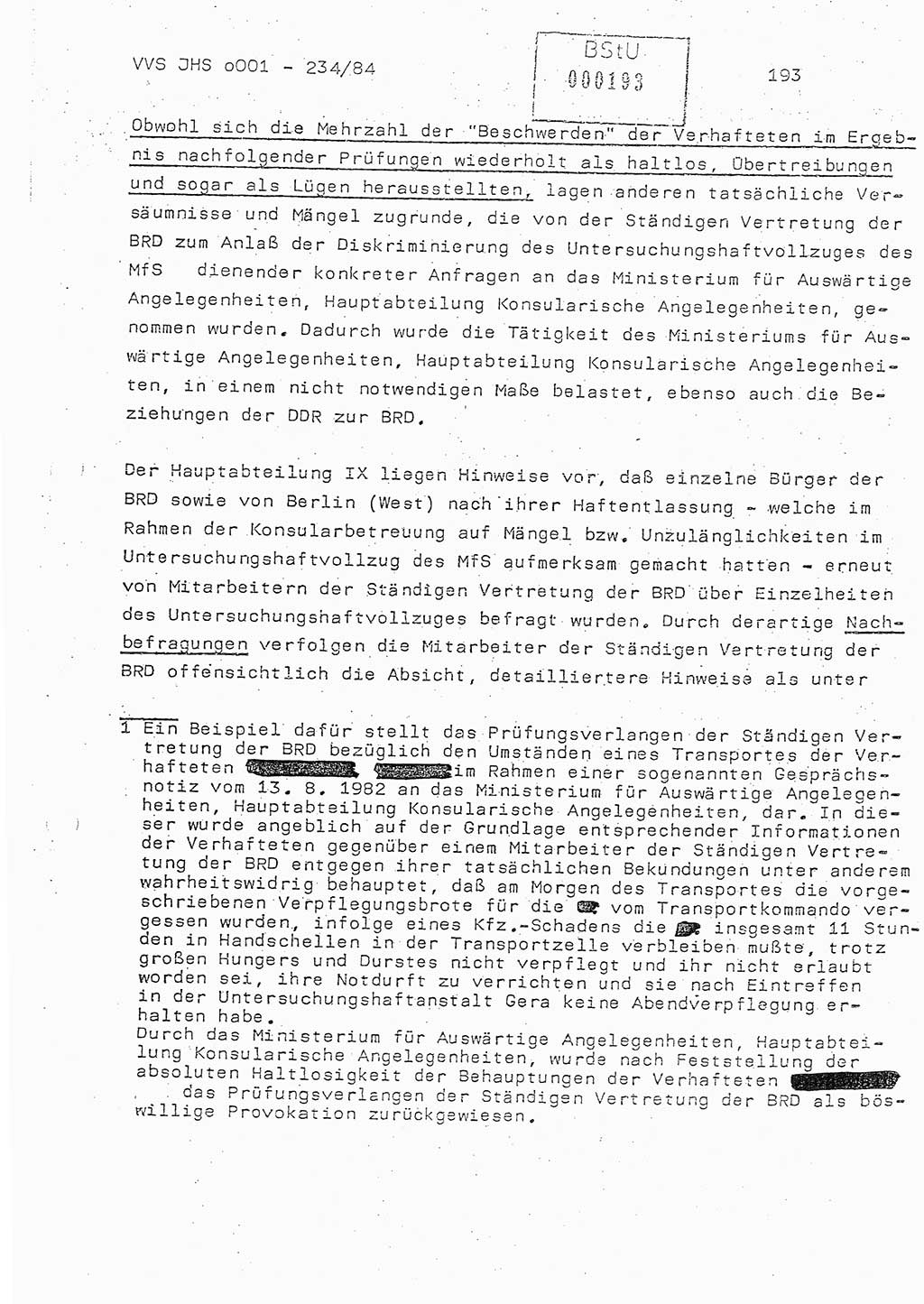 Dissertation Oberst Siegfried Rataizick (Abt. ⅩⅣ), Oberstleutnant Volkmar Heinz (Abt. ⅩⅣ), Oberstleutnant Werner Stein (HA Ⅸ), Hauptmann Heinz Conrad (JHS), Ministerium für Staatssicherheit (MfS) [Deutsche Demokratische Republik (DDR)], Juristische Hochschule (JHS), Vertrauliche Verschlußsache (VVS) o001-234/84, Potsdam 1984, Seite 193 (Diss. MfS DDR JHS VVS o001-234/84 1984, S. 193)