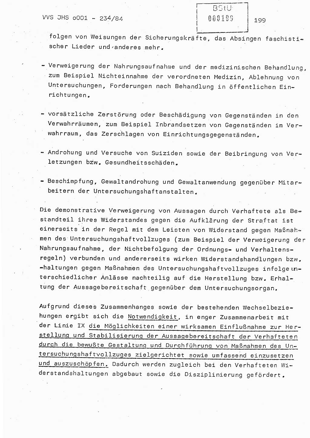 Dissertation Oberst Siegfried Rataizick (Abt. ⅩⅣ), Oberstleutnant Volkmar Heinz (Abt. ⅩⅣ), Oberstleutnant Werner Stein (HA Ⅸ), Hauptmann Heinz Conrad (JHS), Ministerium für Staatssicherheit (MfS) [Deutsche Demokratische Republik (DDR)], Juristische Hochschule (JHS), Vertrauliche Verschlußsache (VVS) o001-234/84, Potsdam 1984, Seite 199 (Diss. MfS DDR JHS VVS o001-234/84 1984, S. 199)