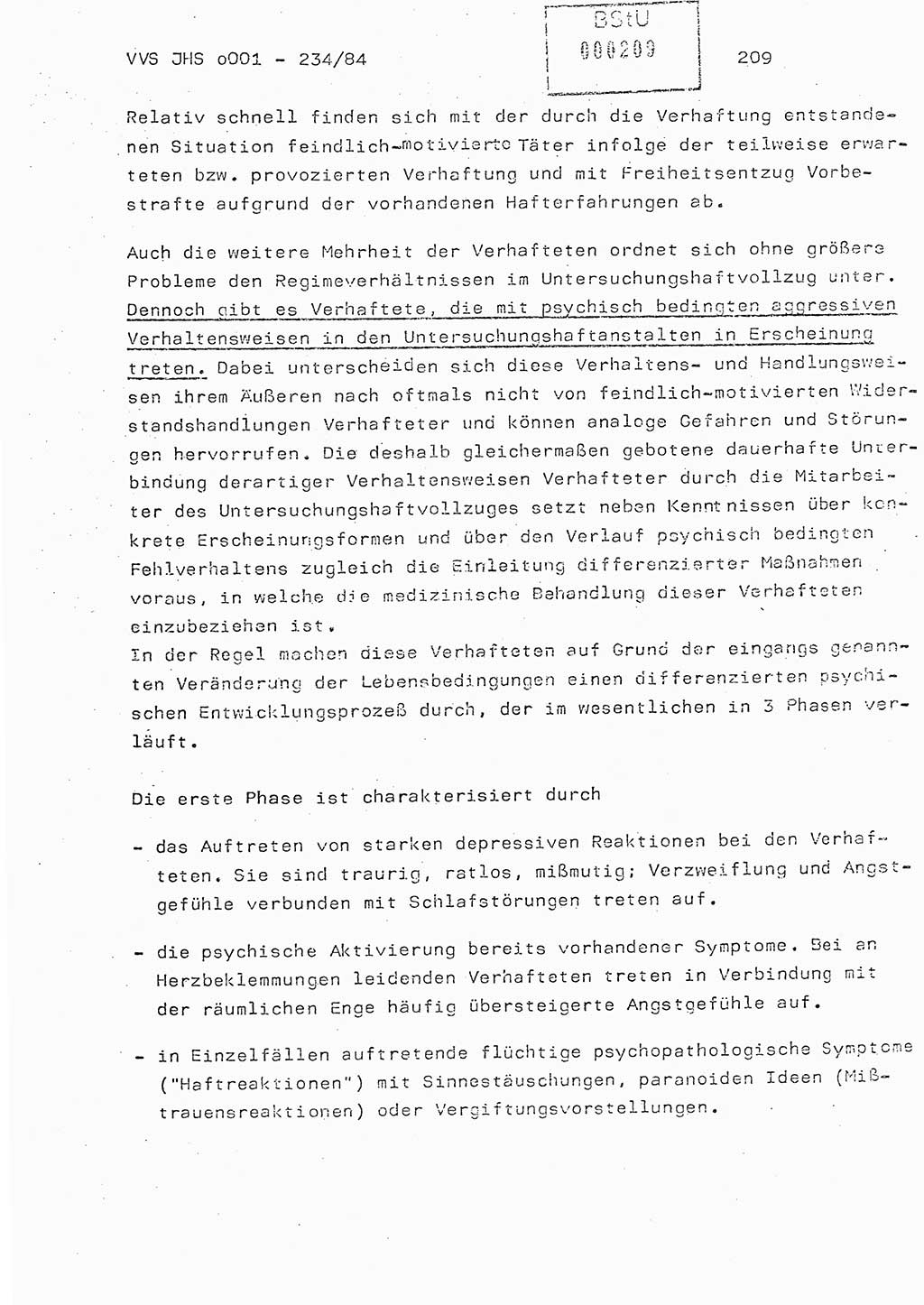 Dissertation Oberst Siegfried Rataizick (Abt. ⅩⅣ), Oberstleutnant Volkmar Heinz (Abt. ⅩⅣ), Oberstleutnant Werner Stein (HA Ⅸ), Hauptmann Heinz Conrad (JHS), Ministerium für Staatssicherheit (MfS) [Deutsche Demokratische Republik (DDR)], Juristische Hochschule (JHS), Vertrauliche Verschlußsache (VVS) o001-234/84, Potsdam 1984, Seite 209 (Diss. MfS DDR JHS VVS o001-234/84 1984, S. 209)