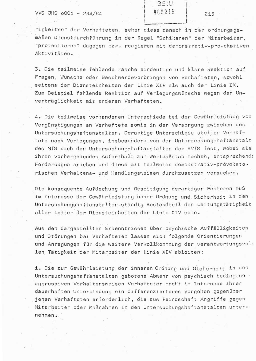 Dissertation Oberst Siegfried Rataizick (Abt. ⅩⅣ), Oberstleutnant Volkmar Heinz (Abt. ⅩⅣ), Oberstleutnant Werner Stein (HA Ⅸ), Hauptmann Heinz Conrad (JHS), Ministerium für Staatssicherheit (MfS) [Deutsche Demokratische Republik (DDR)], Juristische Hochschule (JHS), Vertrauliche Verschlußsache (VVS) o001-234/84, Potsdam 1984, Seite 215 (Diss. MfS DDR JHS VVS o001-234/84 1984, S. 215)