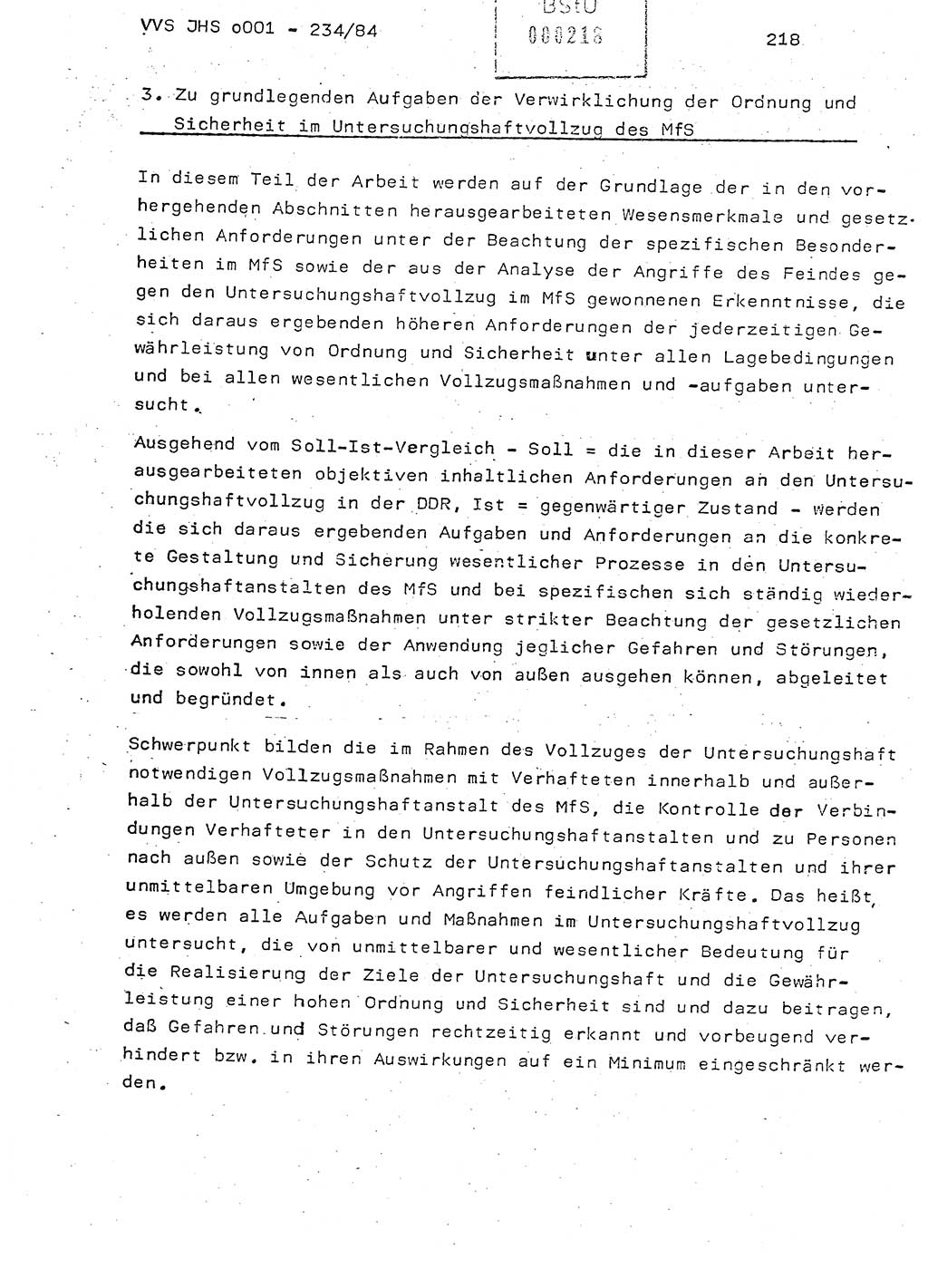 Dissertation Oberst Siegfried Rataizick (Abt. ⅩⅣ), Oberstleutnant Volkmar Heinz (Abt. ⅩⅣ), Oberstleutnant Werner Stein (HA Ⅸ), Hauptmann Heinz Conrad (JHS), Ministerium für Staatssicherheit (MfS) [Deutsche Demokratische Republik (DDR)], Juristische Hochschule (JHS), Vertrauliche Verschlußsache (VVS) o001-234/84, Potsdam 1984, Seite 218 (Diss. MfS DDR JHS VVS o001-234/84 1984, S. 218)
