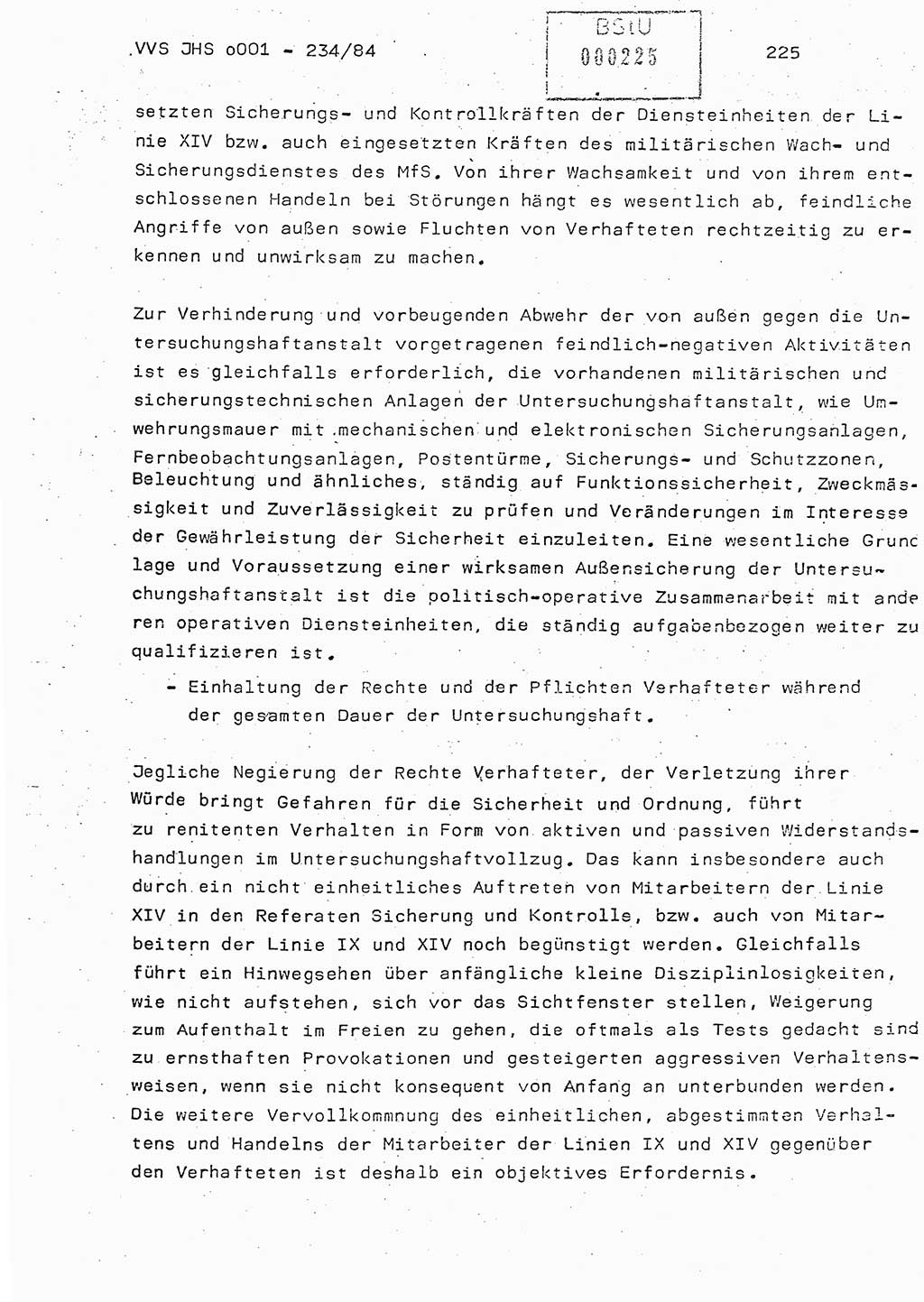 Dissertation Oberst Siegfried Rataizick (Abt. ⅩⅣ), Oberstleutnant Volkmar Heinz (Abt. ⅩⅣ), Oberstleutnant Werner Stein (HA Ⅸ), Hauptmann Heinz Conrad (JHS), Ministerium für Staatssicherheit (MfS) [Deutsche Demokratische Republik (DDR)], Juristische Hochschule (JHS), Vertrauliche Verschlußsache (VVS) o001-234/84, Potsdam 1984, Seite 225 (Diss. MfS DDR JHS VVS o001-234/84 1984, S. 225)
