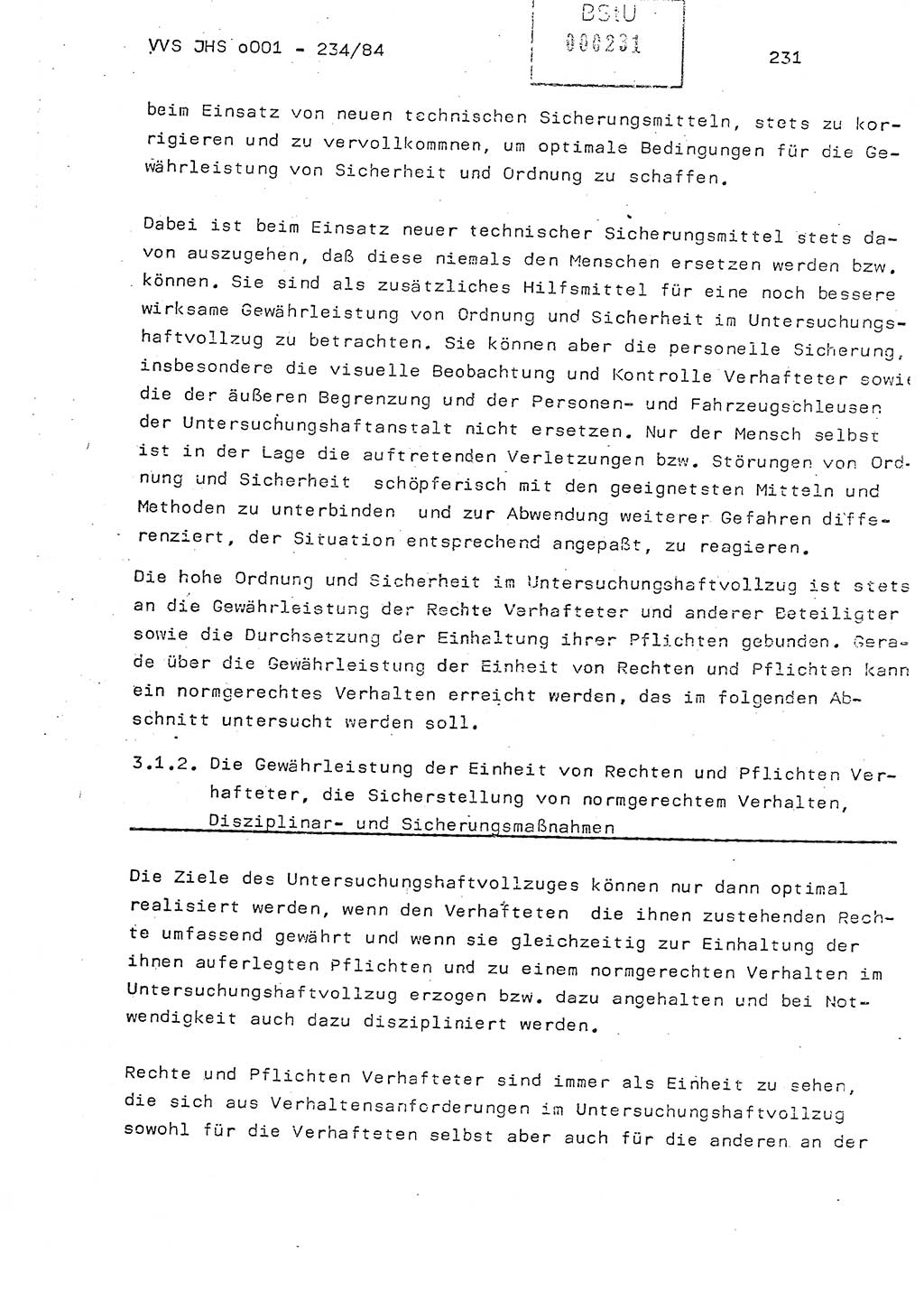 Dissertation Oberst Siegfried Rataizick (Abt. ⅩⅣ), Oberstleutnant Volkmar Heinz (Abt. ⅩⅣ), Oberstleutnant Werner Stein (HA Ⅸ), Hauptmann Heinz Conrad (JHS), Ministerium für Staatssicherheit (MfS) [Deutsche Demokratische Republik (DDR)], Juristische Hochschule (JHS), Vertrauliche Verschlußsache (VVS) o001-234/84, Potsdam 1984, Seite 231 (Diss. MfS DDR JHS VVS o001-234/84 1984, S. 231)
