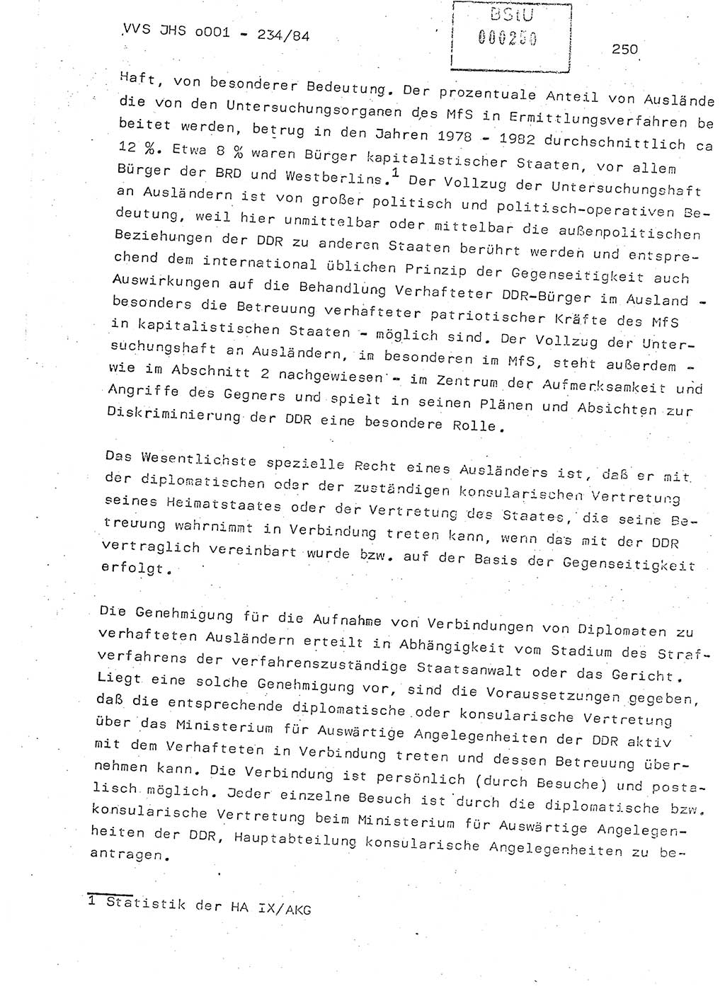 Dissertation Oberst Siegfried Rataizick (Abt. ⅩⅣ), Oberstleutnant Volkmar Heinz (Abt. ⅩⅣ), Oberstleutnant Werner Stein (HA Ⅸ), Hauptmann Heinz Conrad (JHS), Ministerium für Staatssicherheit (MfS) [Deutsche Demokratische Republik (DDR)], Juristische Hochschule (JHS), Vertrauliche Verschlußsache (VVS) o001-234/84, Potsdam 1984, Seite 250 (Diss. MfS DDR JHS VVS o001-234/84 1984, S. 250)