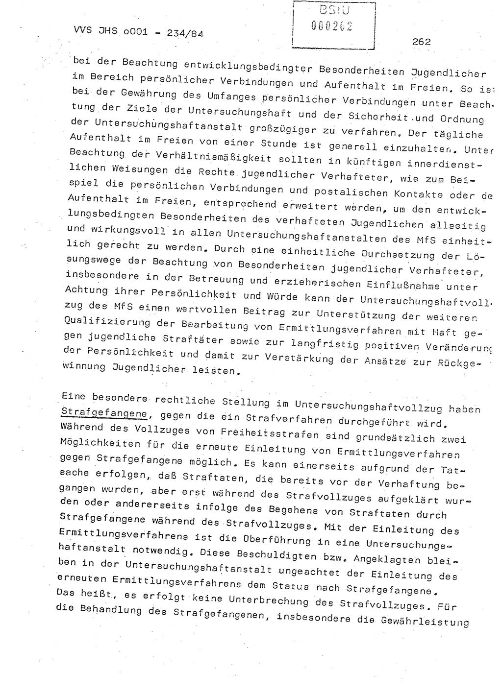 Dissertation Oberst Siegfried Rataizick (Abt. ⅩⅣ), Oberstleutnant Volkmar Heinz (Abt. ⅩⅣ), Oberstleutnant Werner Stein (HA Ⅸ), Hauptmann Heinz Conrad (JHS), Ministerium für Staatssicherheit (MfS) [Deutsche Demokratische Republik (DDR)], Juristische Hochschule (JHS), Vertrauliche Verschlußsache (VVS) o001-234/84, Potsdam 1984, Seite 262 (Diss. MfS DDR JHS VVS o001-234/84 1984, S. 262)