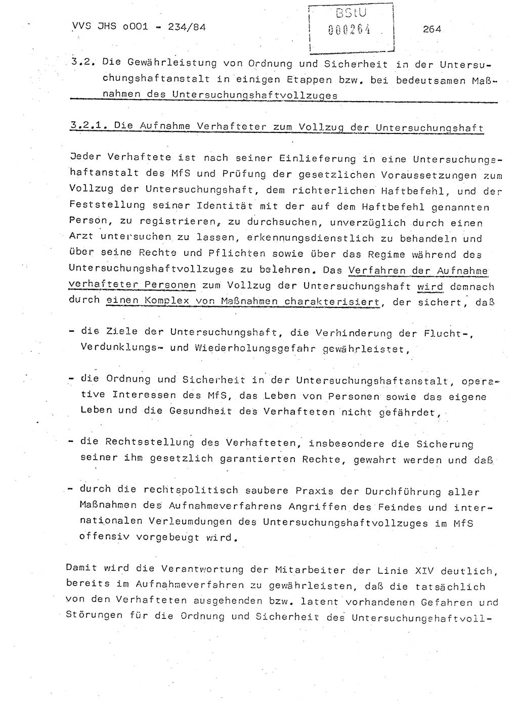 Dissertation Oberst Siegfried Rataizick (Abt. ⅩⅣ), Oberstleutnant Volkmar Heinz (Abt. ⅩⅣ), Oberstleutnant Werner Stein (HA Ⅸ), Hauptmann Heinz Conrad (JHS), Ministerium für Staatssicherheit (MfS) [Deutsche Demokratische Republik (DDR)], Juristische Hochschule (JHS), Vertrauliche Verschlußsache (VVS) o001-234/84, Potsdam 1984, Seite 264 (Diss. MfS DDR JHS VVS o001-234/84 1984, S. 264)