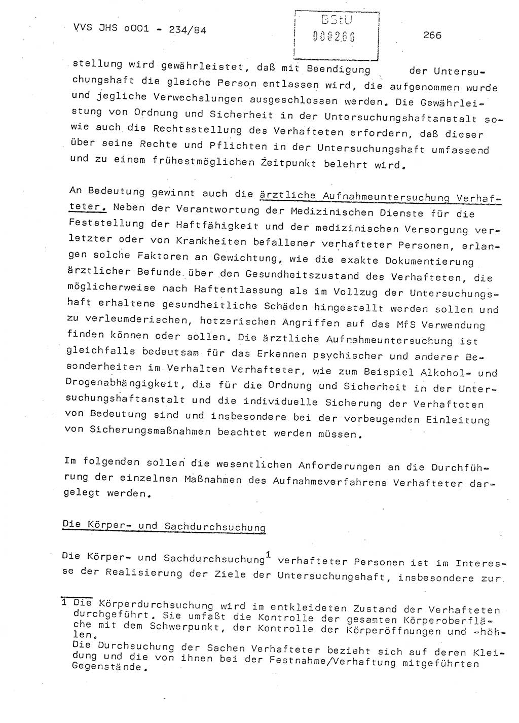 Dissertation Oberst Siegfried Rataizick (Abt. ⅩⅣ), Oberstleutnant Volkmar Heinz (Abt. ⅩⅣ), Oberstleutnant Werner Stein (HA Ⅸ), Hauptmann Heinz Conrad (JHS), Ministerium für Staatssicherheit (MfS) [Deutsche Demokratische Republik (DDR)], Juristische Hochschule (JHS), Vertrauliche Verschlußsache (VVS) o001-234/84, Potsdam 1984, Seite 266 (Diss. MfS DDR JHS VVS o001-234/84 1984, S. 266)