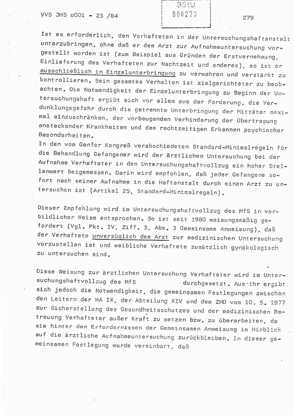 Dissertation Oberst Siegfried Rataizick (Abt. ⅩⅣ), Oberstleutnant Volkmar Heinz (Abt. ⅩⅣ), Oberstleutnant Werner Stein (HA Ⅸ), Hauptmann Heinz Conrad (JHS), Ministerium für Staatssicherheit (MfS) [Deutsche Demokratische Republik (DDR)], Juristische Hochschule (JHS), Vertrauliche Verschlußsache (VVS) o001-234/84, Potsdam 1984, Seite 279 (Diss. MfS DDR JHS VVS o001-234/84 1984, S. 279)