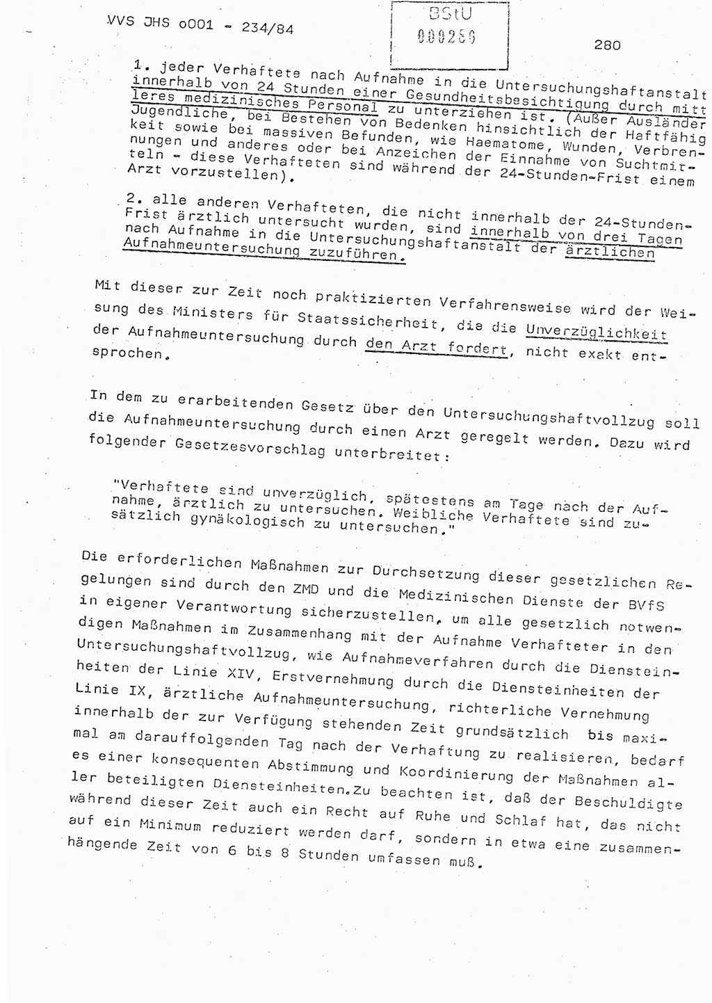 Dissertation Oberst Siegfried Rataizick (Abt. ⅩⅣ), Oberstleutnant Volkmar Heinz (Abt. ⅩⅣ), Oberstleutnant Werner Stein (HA Ⅸ), Hauptmann Heinz Conrad (JHS), Ministerium für Staatssicherheit (MfS) [Deutsche Demokratische Republik (DDR)], Juristische Hochschule (JHS), Vertrauliche Verschlußsache (VVS) o001-234/84, Potsdam 1984, Seite 280 (Diss. MfS DDR JHS VVS o001-234/84 1984, S. 280)