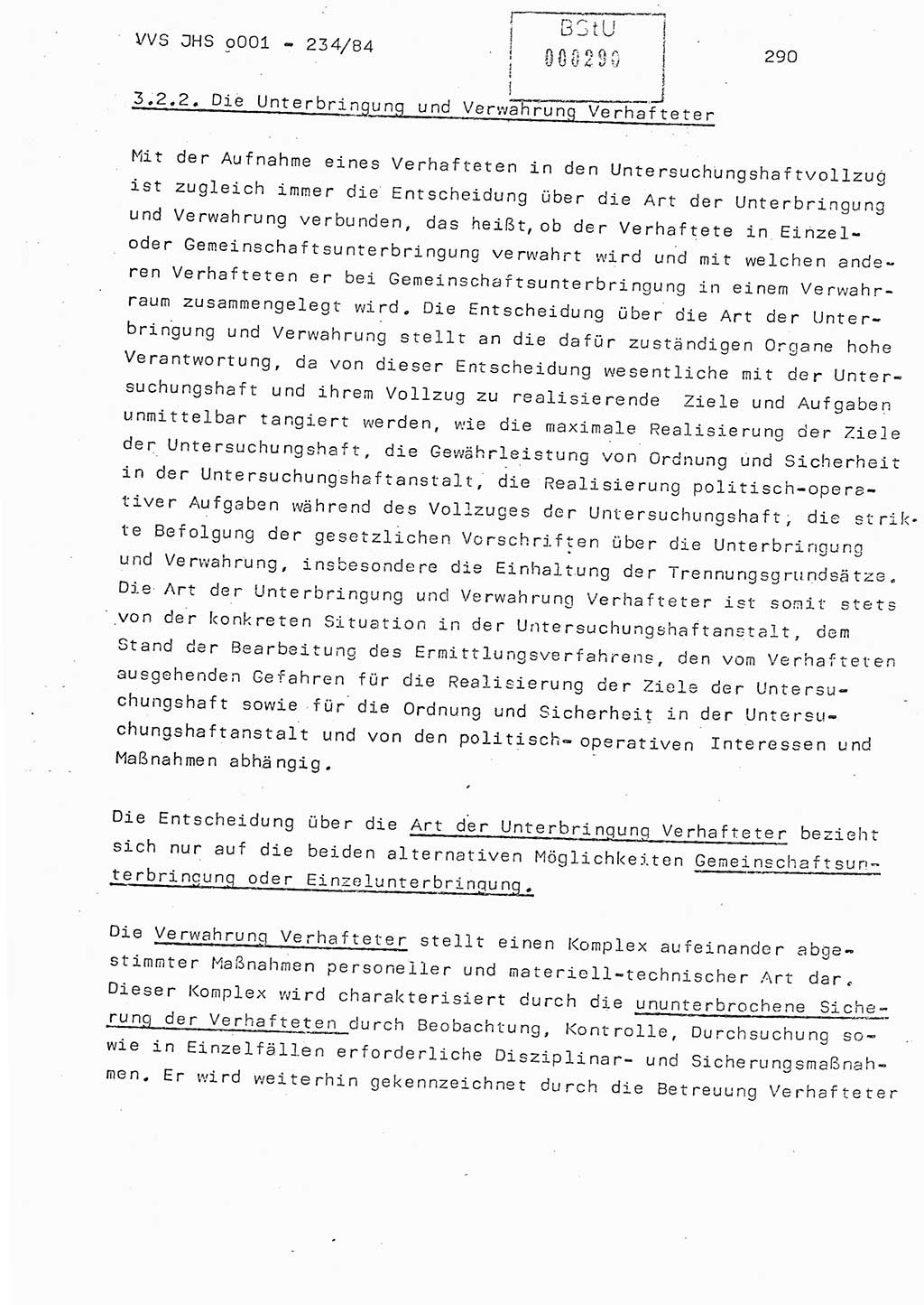 Dissertation Oberst Siegfried Rataizick (Abt. ⅩⅣ), Oberstleutnant Volkmar Heinz (Abt. ⅩⅣ), Oberstleutnant Werner Stein (HA Ⅸ), Hauptmann Heinz Conrad (JHS), Ministerium für Staatssicherheit (MfS) [Deutsche Demokratische Republik (DDR)], Juristische Hochschule (JHS), Vertrauliche Verschlußsache (VVS) o001-234/84, Potsdam 1984, Seite 290 (Diss. MfS DDR JHS VVS o001-234/84 1984, S. 290)