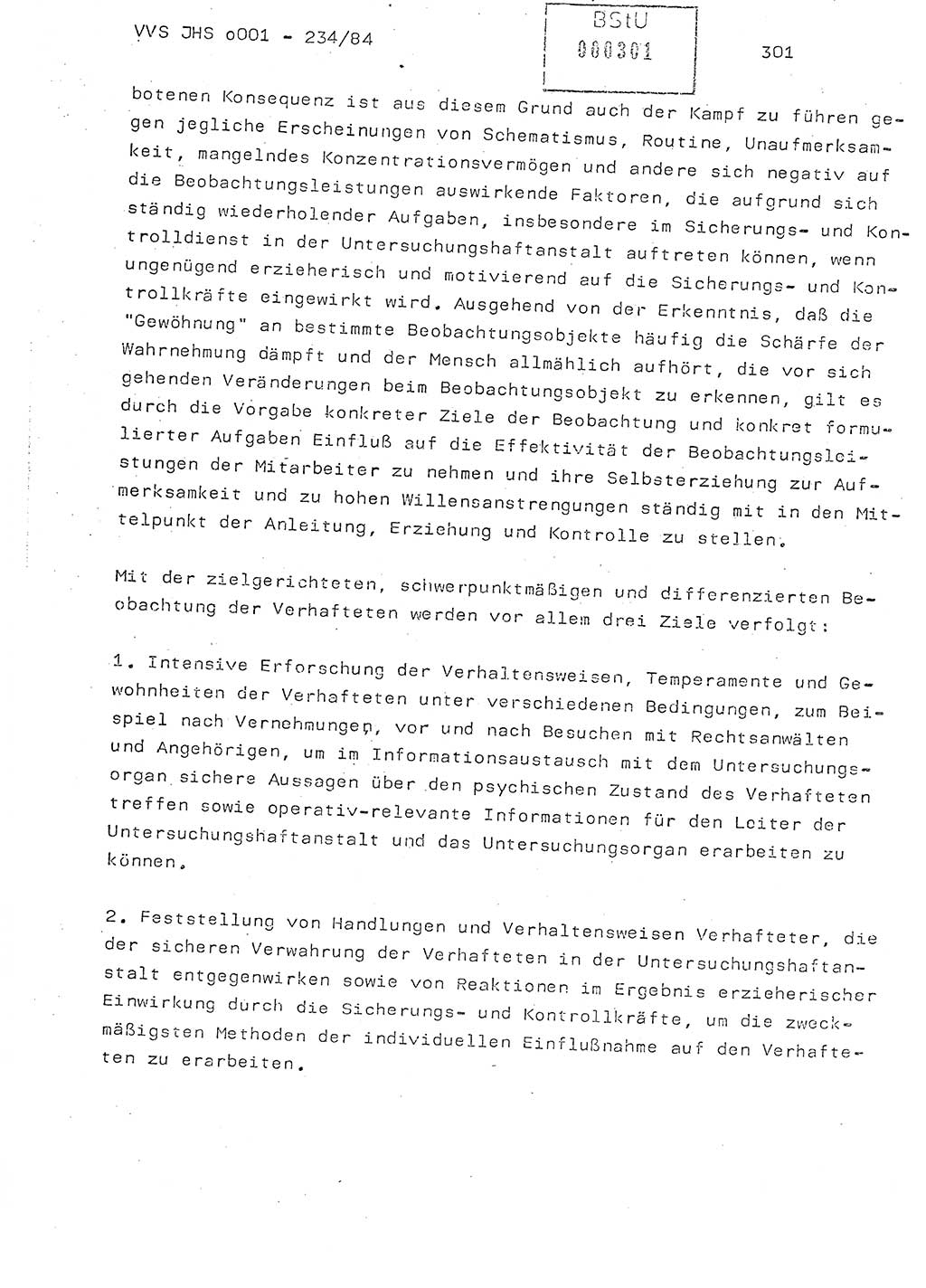 Dissertation Oberst Siegfried Rataizick (Abt. ⅩⅣ), Oberstleutnant Volkmar Heinz (Abt. ⅩⅣ), Oberstleutnant Werner Stein (HA Ⅸ), Hauptmann Heinz Conrad (JHS), Ministerium für Staatssicherheit (MfS) [Deutsche Demokratische Republik (DDR)], Juristische Hochschule (JHS), Vertrauliche Verschlußsache (VVS) o001-234/84, Potsdam 1984, Seite 301 (Diss. MfS DDR JHS VVS o001-234/84 1984, S. 301)