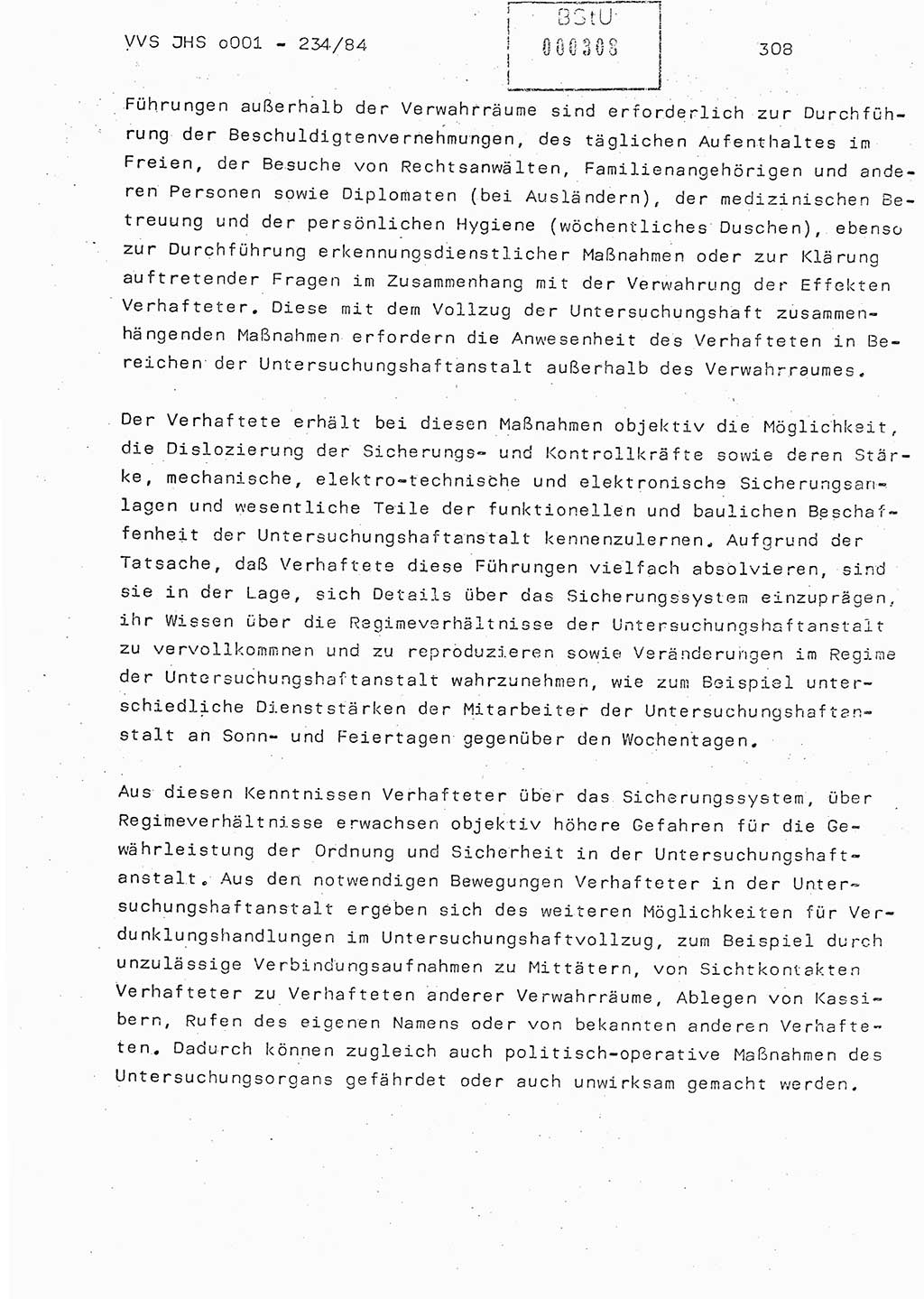 Dissertation Oberst Siegfried Rataizick (Abt. ⅩⅣ), Oberstleutnant Volkmar Heinz (Abt. ⅩⅣ), Oberstleutnant Werner Stein (HA Ⅸ), Hauptmann Heinz Conrad (JHS), Ministerium für Staatssicherheit (MfS) [Deutsche Demokratische Republik (DDR)], Juristische Hochschule (JHS), Vertrauliche Verschlußsache (VVS) o001-234/84, Potsdam 1984, Seite 308 (Diss. MfS DDR JHS VVS o001-234/84 1984, S. 308)