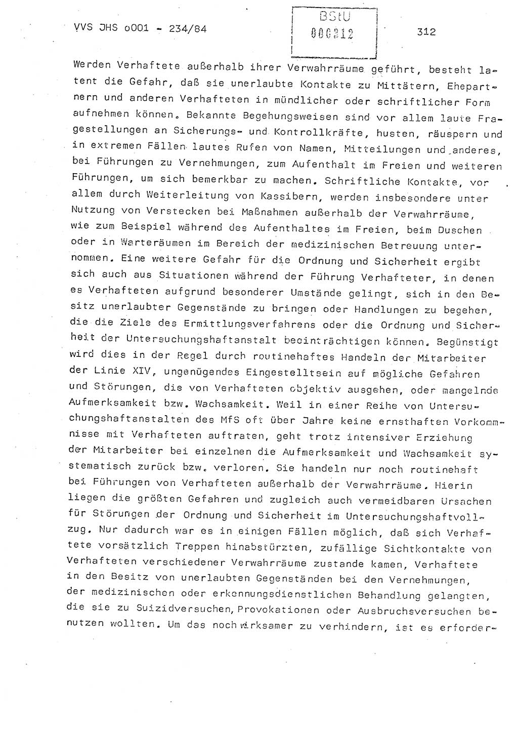 Dissertation Oberst Siegfried Rataizick (Abt. ⅩⅣ), Oberstleutnant Volkmar Heinz (Abt. ⅩⅣ), Oberstleutnant Werner Stein (HA Ⅸ), Hauptmann Heinz Conrad (JHS), Ministerium für Staatssicherheit (MfS) [Deutsche Demokratische Republik (DDR)], Juristische Hochschule (JHS), Vertrauliche Verschlußsache (VVS) o001-234/84, Potsdam 1984, Seite 312 (Diss. MfS DDR JHS VVS o001-234/84 1984, S. 312)