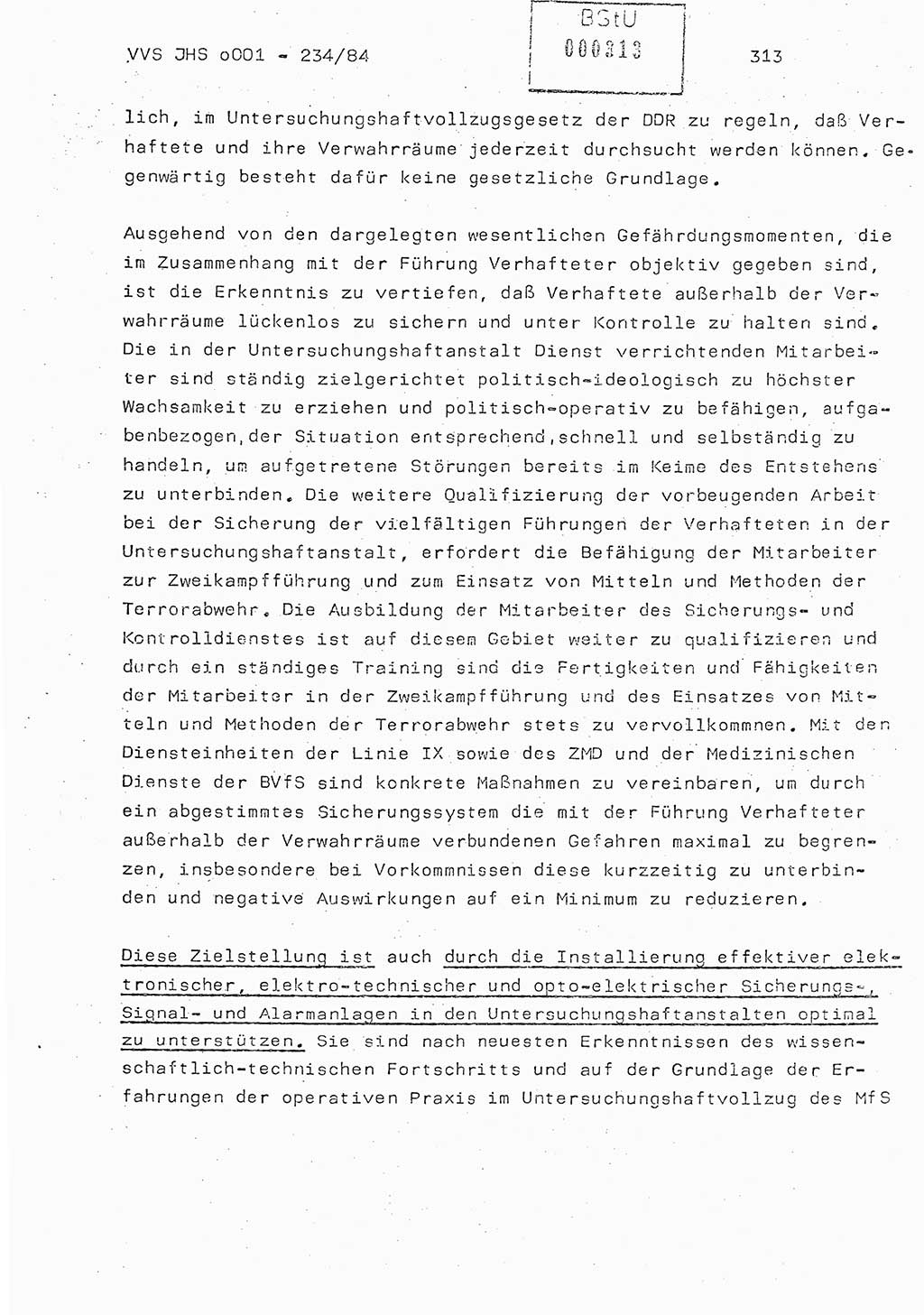 Dissertation Oberst Siegfried Rataizick (Abt. ⅩⅣ), Oberstleutnant Volkmar Heinz (Abt. ⅩⅣ), Oberstleutnant Werner Stein (HA Ⅸ), Hauptmann Heinz Conrad (JHS), Ministerium für Staatssicherheit (MfS) [Deutsche Demokratische Republik (DDR)], Juristische Hochschule (JHS), Vertrauliche Verschlußsache (VVS) o001-234/84, Potsdam 1984, Seite 313 (Diss. MfS DDR JHS VVS o001-234/84 1984, S. 313)
