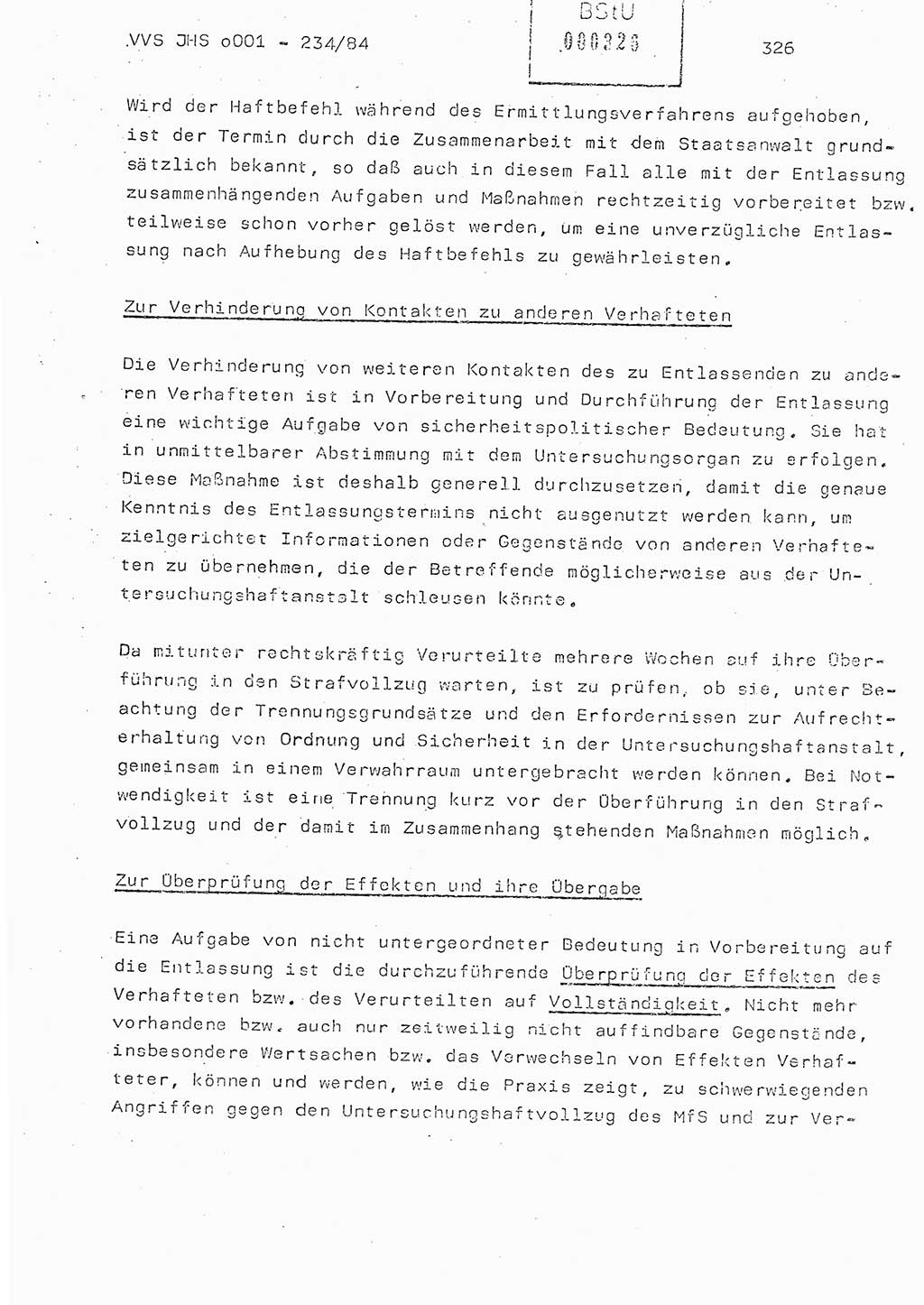 Dissertation Oberst Siegfried Rataizick (Abt. ⅩⅣ), Oberstleutnant Volkmar Heinz (Abt. ⅩⅣ), Oberstleutnant Werner Stein (HA Ⅸ), Hauptmann Heinz Conrad (JHS), Ministerium für Staatssicherheit (MfS) [Deutsche Demokratische Republik (DDR)], Juristische Hochschule (JHS), Vertrauliche Verschlußsache (VVS) o001-234/84, Potsdam 1984, Seite 326 (Diss. MfS DDR JHS VVS o001-234/84 1984, S. 326)