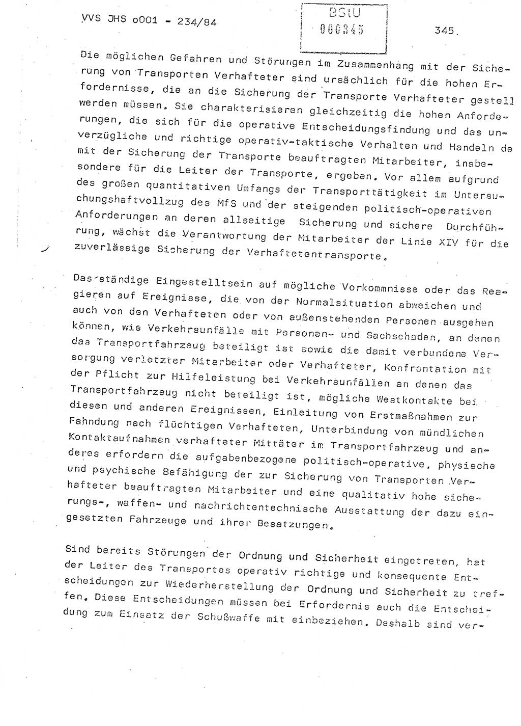 Dissertation Oberst Siegfried Rataizick (Abt. ⅩⅣ), Oberstleutnant Volkmar Heinz (Abt. ⅩⅣ), Oberstleutnant Werner Stein (HA Ⅸ), Hauptmann Heinz Conrad (JHS), Ministerium für Staatssicherheit (MfS) [Deutsche Demokratische Republik (DDR)], Juristische Hochschule (JHS), Vertrauliche Verschlußsache (VVS) o001-234/84, Potsdam 1984, Seite 345 (Diss. MfS DDR JHS VVS o001-234/84 1984, S. 345)
