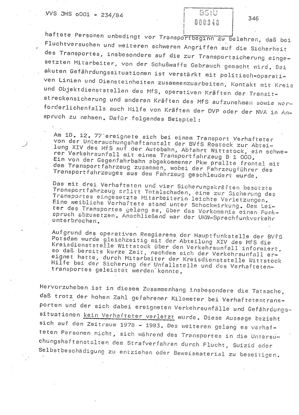 Dissertation Oberst Siegfried Rataizick (Abt. ⅩⅣ), Oberstleutnant Volkmar Heinz (Abt. ⅩⅣ), Oberstleutnant Werner Stein (HA Ⅸ), Hauptmann Heinz Conrad (JHS), Ministerium für Staatssicherheit (MfS) [Deutsche Demokratische Republik (DDR)], Juristische Hochschule (JHS), Vertrauliche Verschlußsache (VVS) o001-234/84, Potsdam 1984, Seite 346 (Diss. MfS DDR JHS VVS o001-234/84 1984, S. 346)