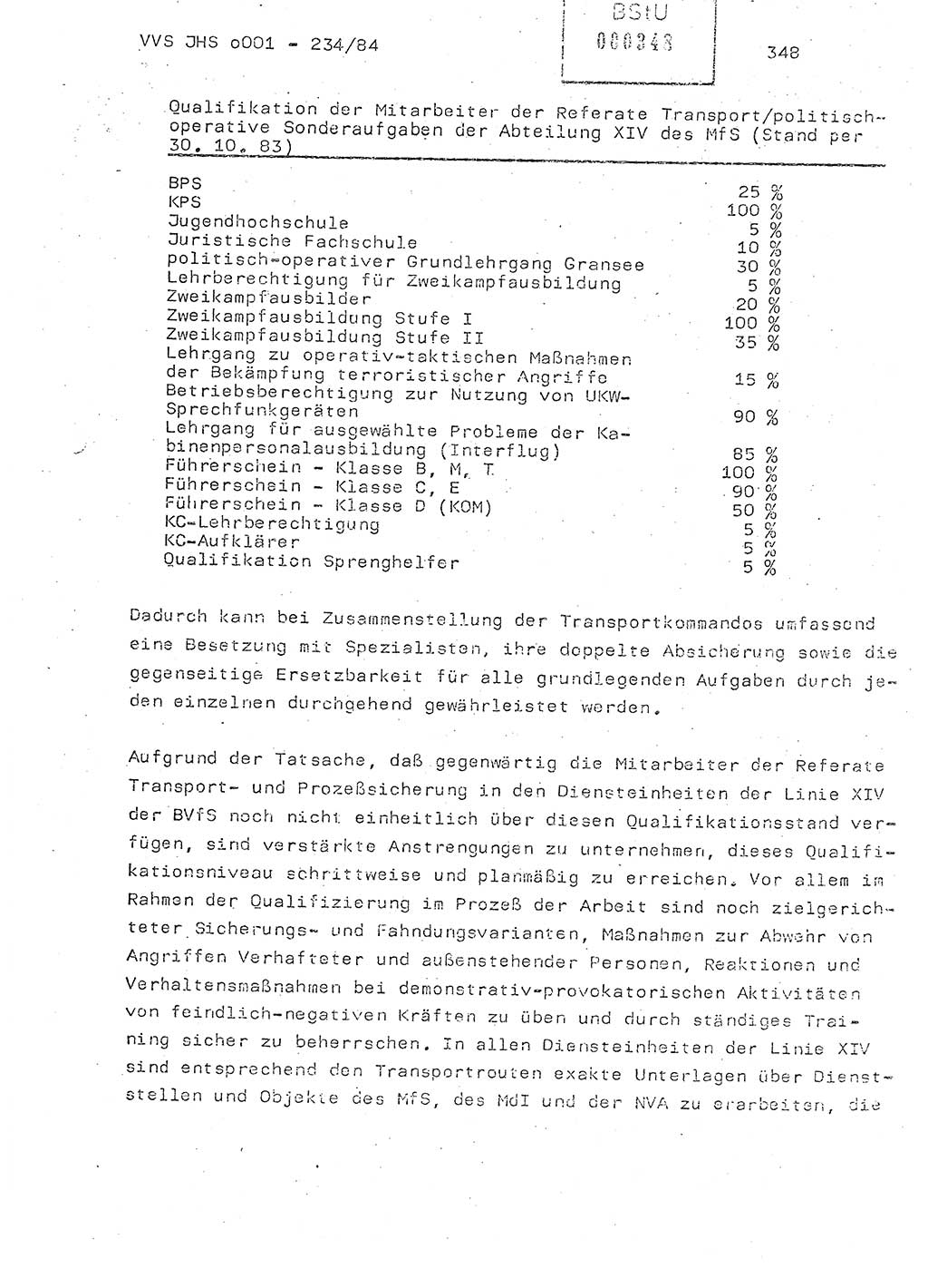 Dissertation Oberst Siegfried Rataizick (Abt. ⅩⅣ), Oberstleutnant Volkmar Heinz (Abt. ⅩⅣ), Oberstleutnant Werner Stein (HA Ⅸ), Hauptmann Heinz Conrad (JHS), Ministerium für Staatssicherheit (MfS) [Deutsche Demokratische Republik (DDR)], Juristische Hochschule (JHS), Vertrauliche Verschlußsache (VVS) o001-234/84, Potsdam 1984, Seite 348 (Diss. MfS DDR JHS VVS o001-234/84 1984, S. 348)