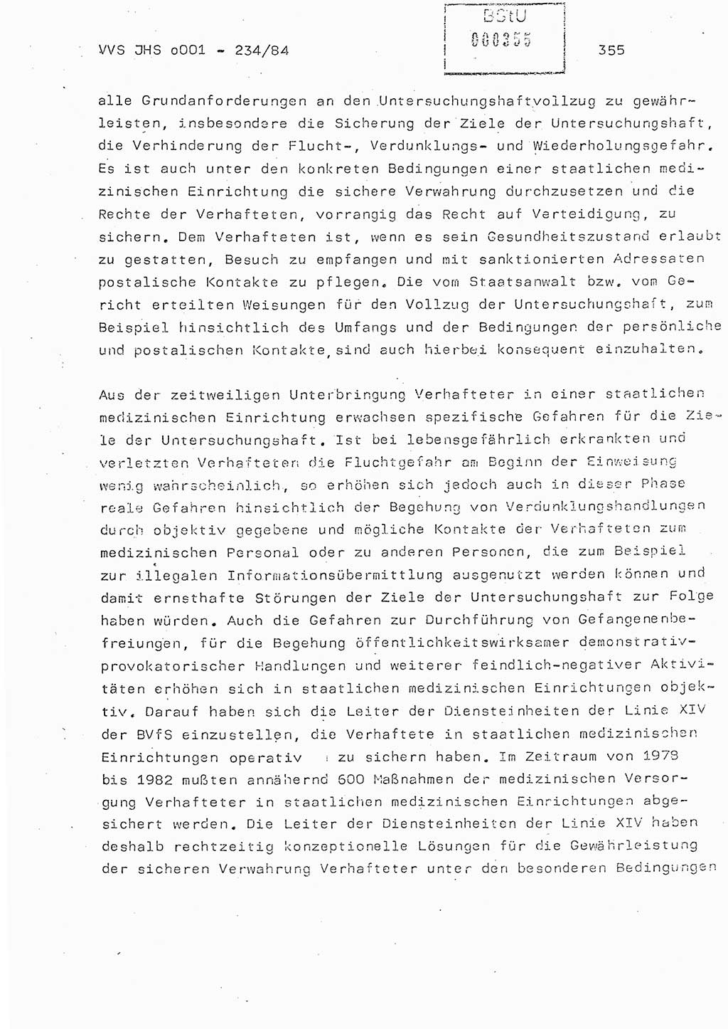 Dissertation Oberst Siegfried Rataizick (Abt. ⅩⅣ), Oberstleutnant Volkmar Heinz (Abt. ⅩⅣ), Oberstleutnant Werner Stein (HA Ⅸ), Hauptmann Heinz Conrad (JHS), Ministerium für Staatssicherheit (MfS) [Deutsche Demokratische Republik (DDR)], Juristische Hochschule (JHS), Vertrauliche Verschlußsache (VVS) o001-234/84, Potsdam 1984, Seite 355 (Diss. MfS DDR JHS VVS o001-234/84 1984, S. 355)