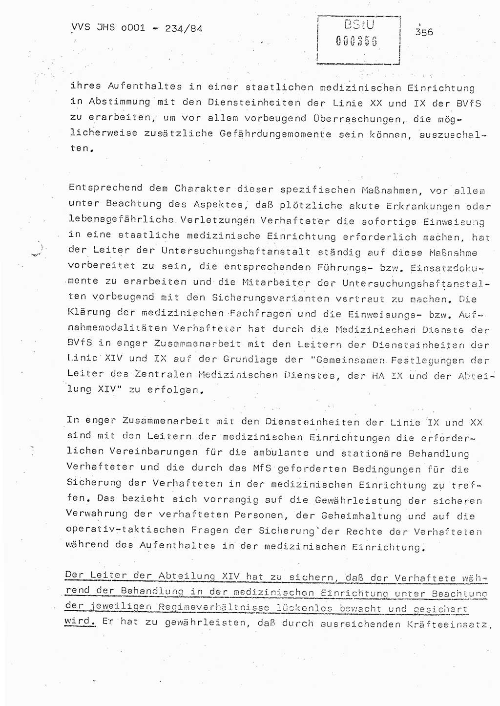 Dissertation Oberst Siegfried Rataizick (Abt. ⅩⅣ), Oberstleutnant Volkmar Heinz (Abt. ⅩⅣ), Oberstleutnant Werner Stein (HA Ⅸ), Hauptmann Heinz Conrad (JHS), Ministerium für Staatssicherheit (MfS) [Deutsche Demokratische Republik (DDR)], Juristische Hochschule (JHS), Vertrauliche Verschlußsache (VVS) o001-234/84, Potsdam 1984, Seite 356 (Diss. MfS DDR JHS VVS o001-234/84 1984, S. 356)