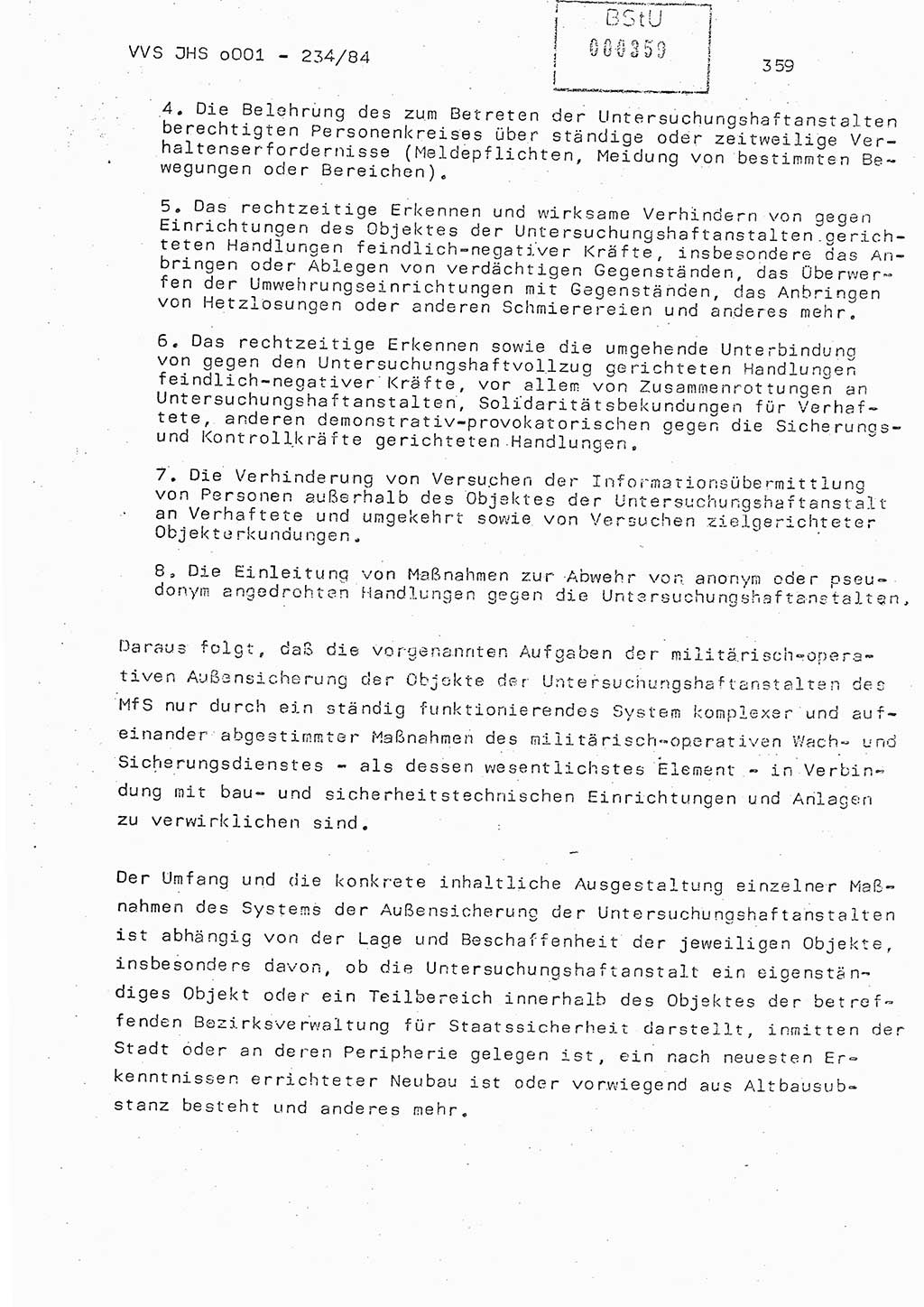Dissertation Oberst Siegfried Rataizick (Abt. ⅩⅣ), Oberstleutnant Volkmar Heinz (Abt. ⅩⅣ), Oberstleutnant Werner Stein (HA Ⅸ), Hauptmann Heinz Conrad (JHS), Ministerium für Staatssicherheit (MfS) [Deutsche Demokratische Republik (DDR)], Juristische Hochschule (JHS), Vertrauliche Verschlußsache (VVS) o001-234/84, Potsdam 1984, Seite 359 (Diss. MfS DDR JHS VVS o001-234/84 1984, S. 359)